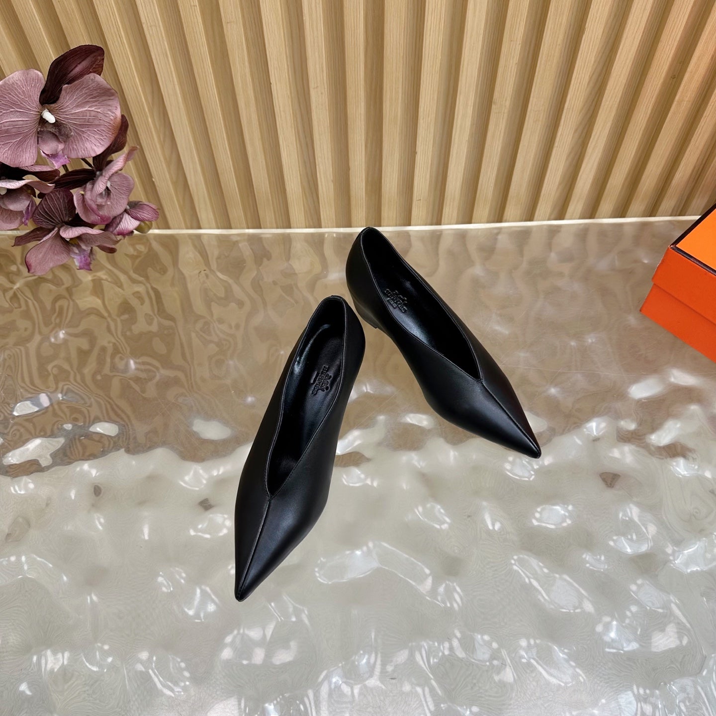 HM Louna 55 Pump 50mm Dark Black Suede 498198