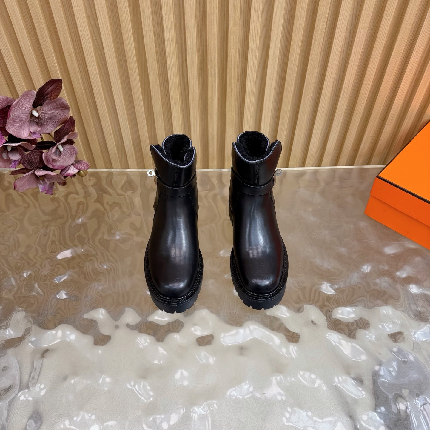 HM Jeff Ankle Boots Black Nappa Leather 537932