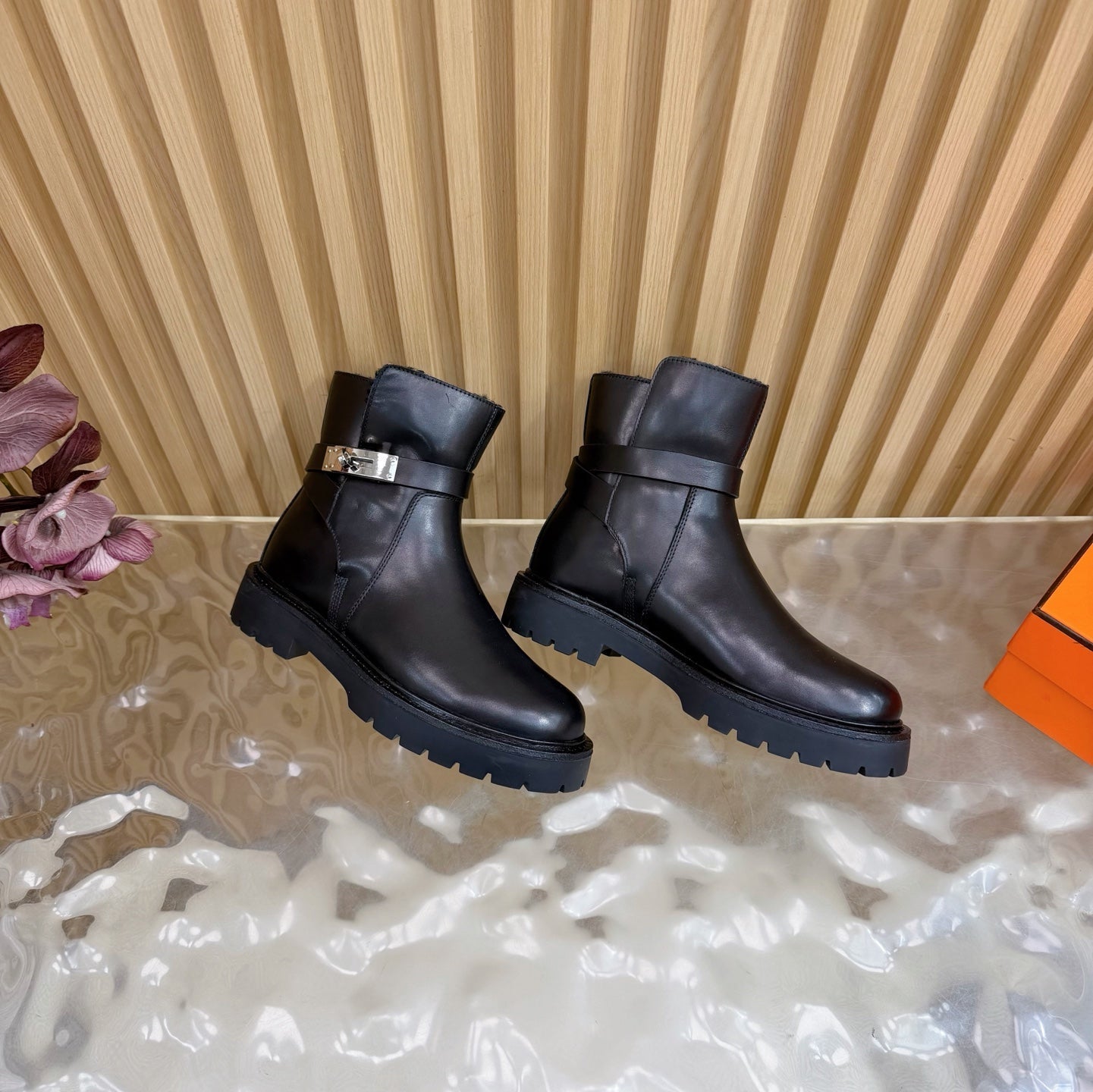 HM Jeff Ankle Boots Black Nappa Leather 537932