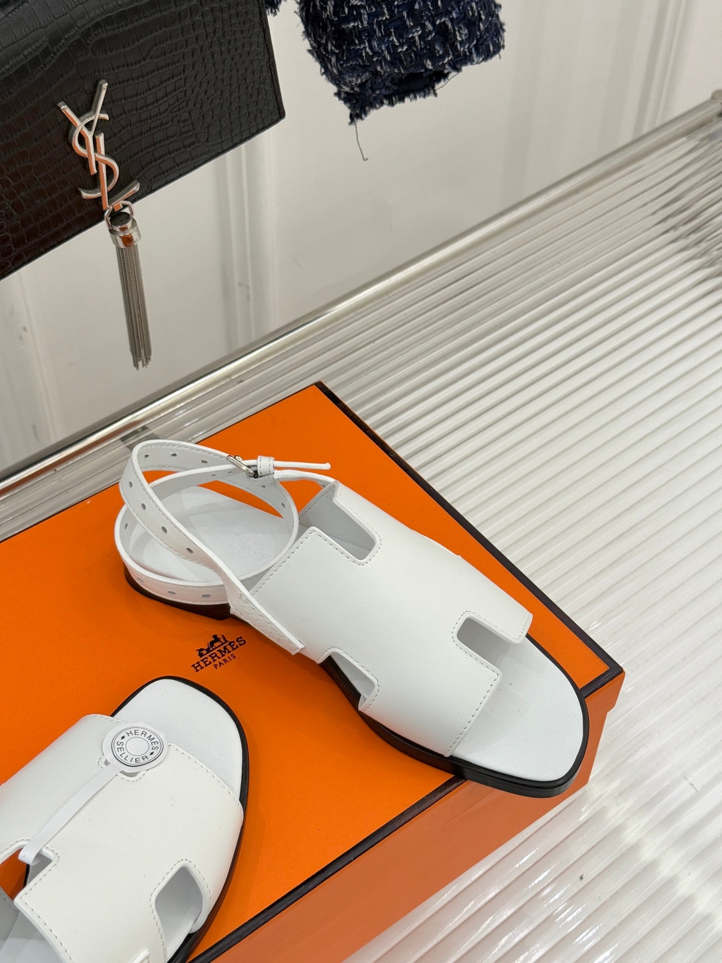 HM Maya Sandal  White Leather 642792