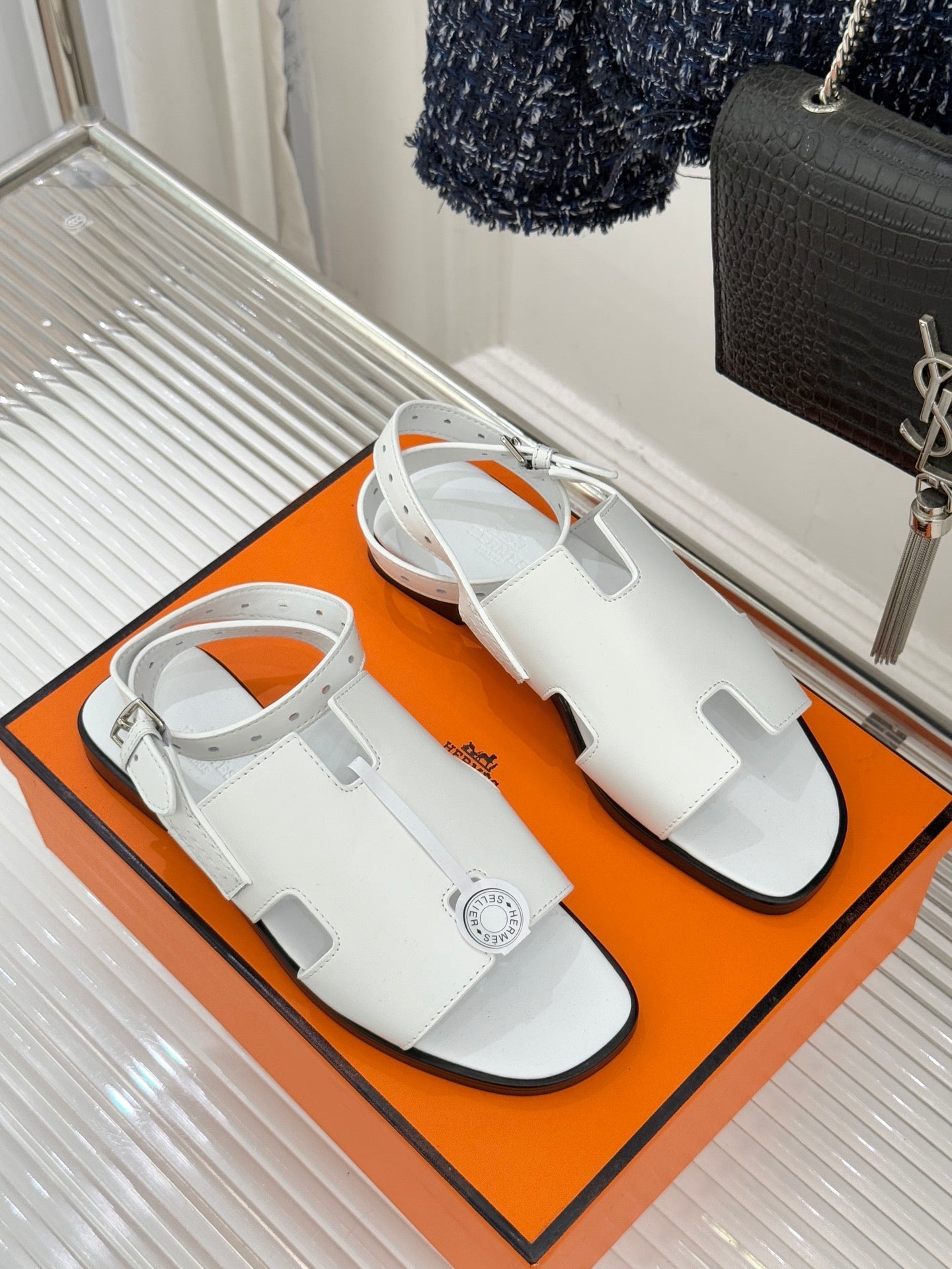 HM Maya Sandal  White Leather 642792