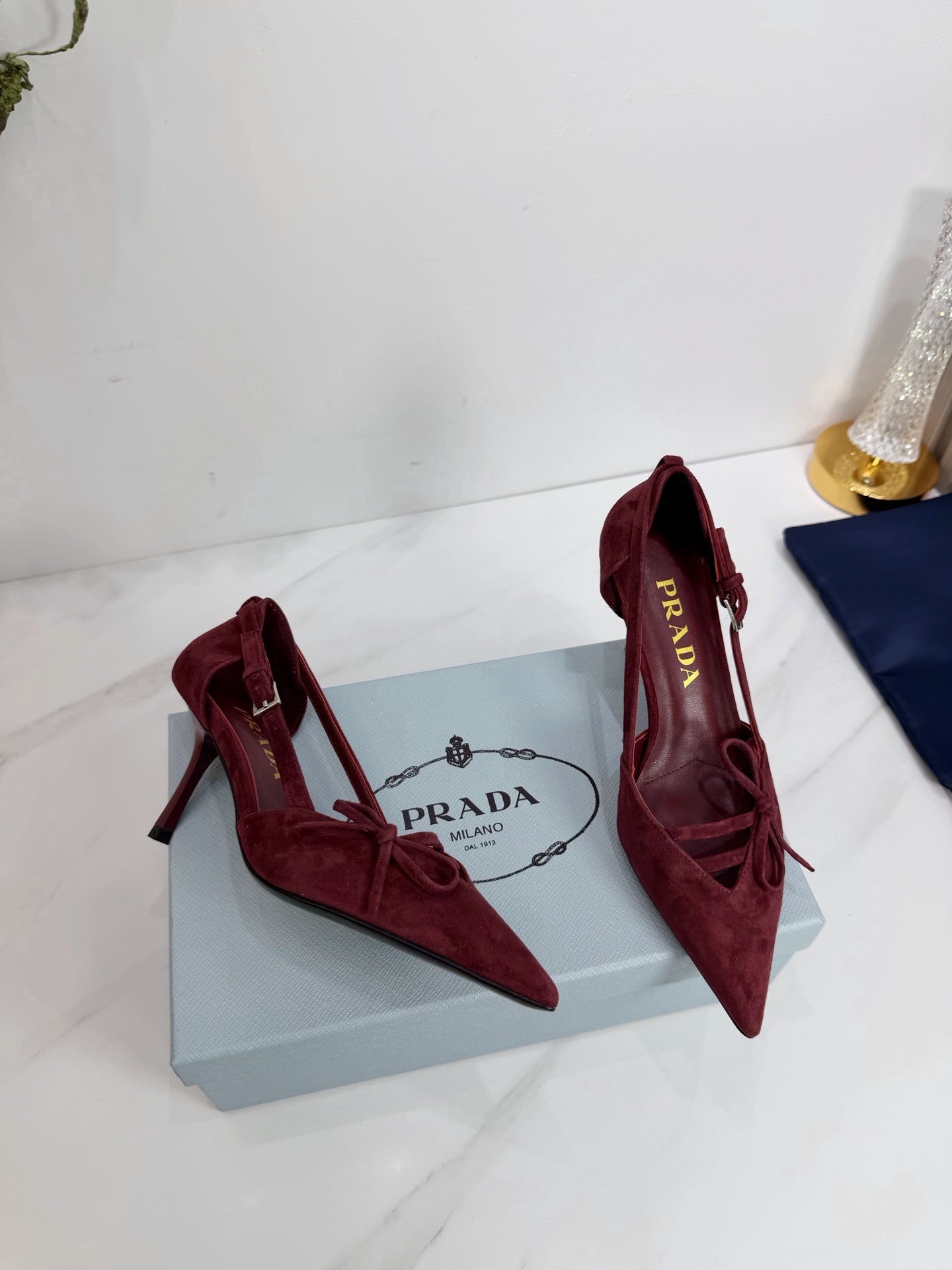 PRA 26SS Pumps 75 Burgundy Suede 592350
