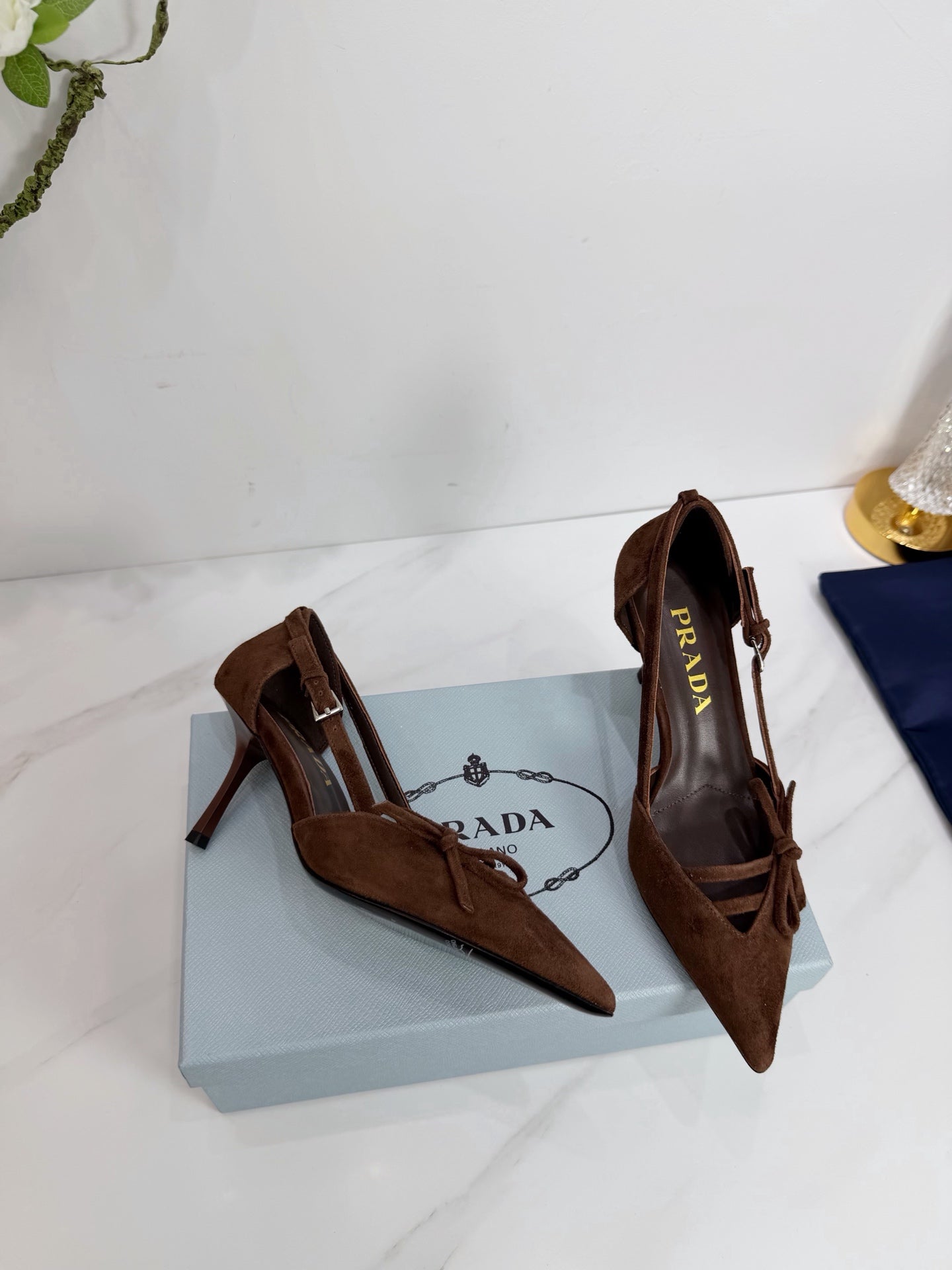 PRA 26SS Pumps 75 Dark Brown Suede 592351