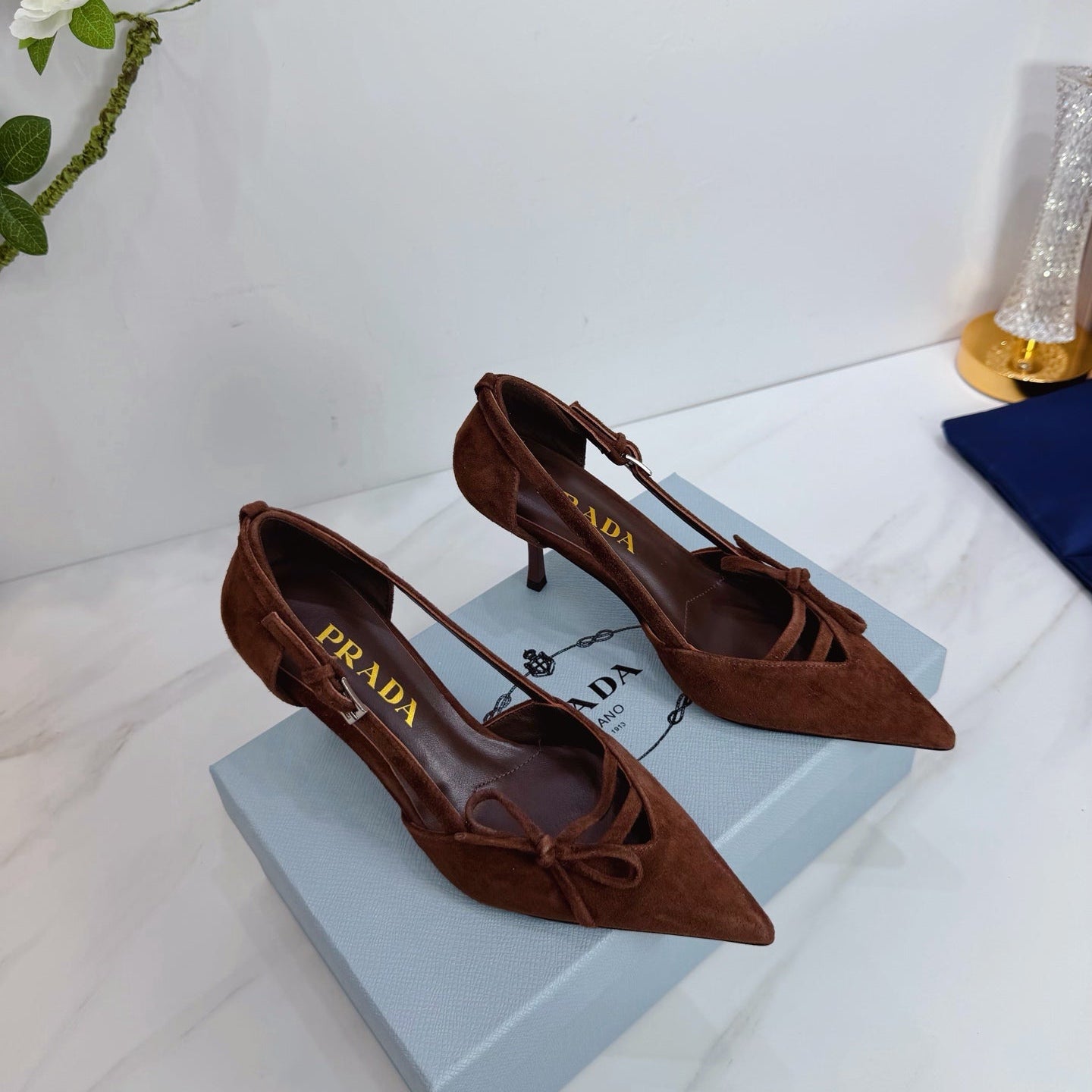 PRA 26SS Pumps 75 Dark Brown Suede 592351