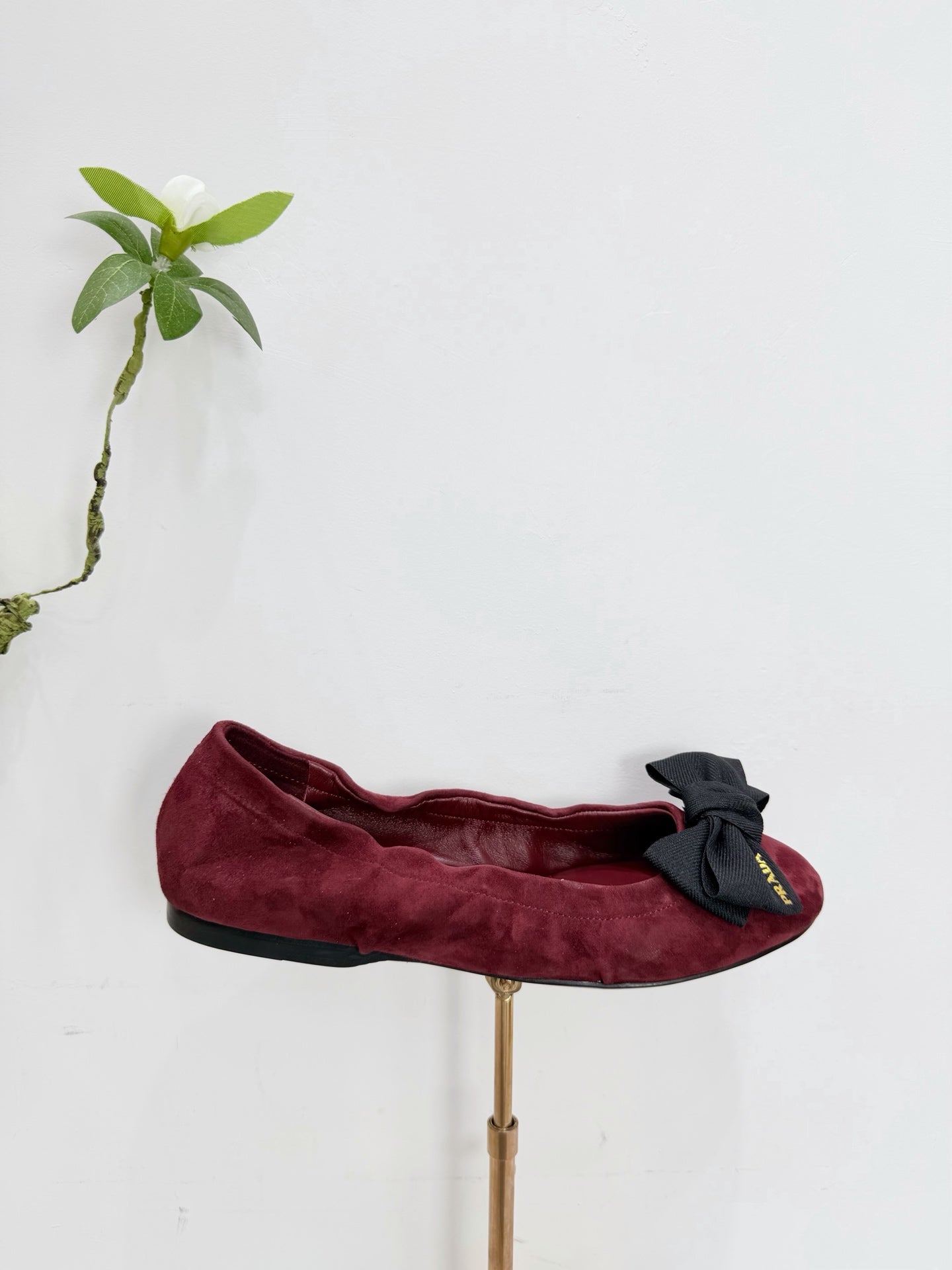 PRA 26SS Ballet Flat Burgundy Suede 592396