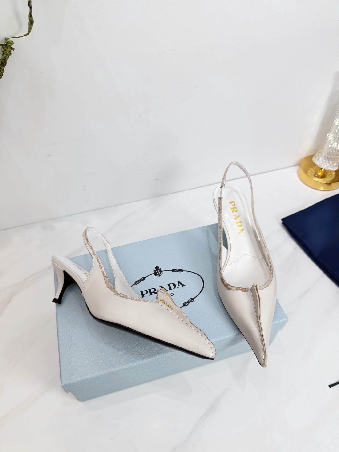 PRA 26SS Slingback 55 Ivory Beige Cowhide 592412