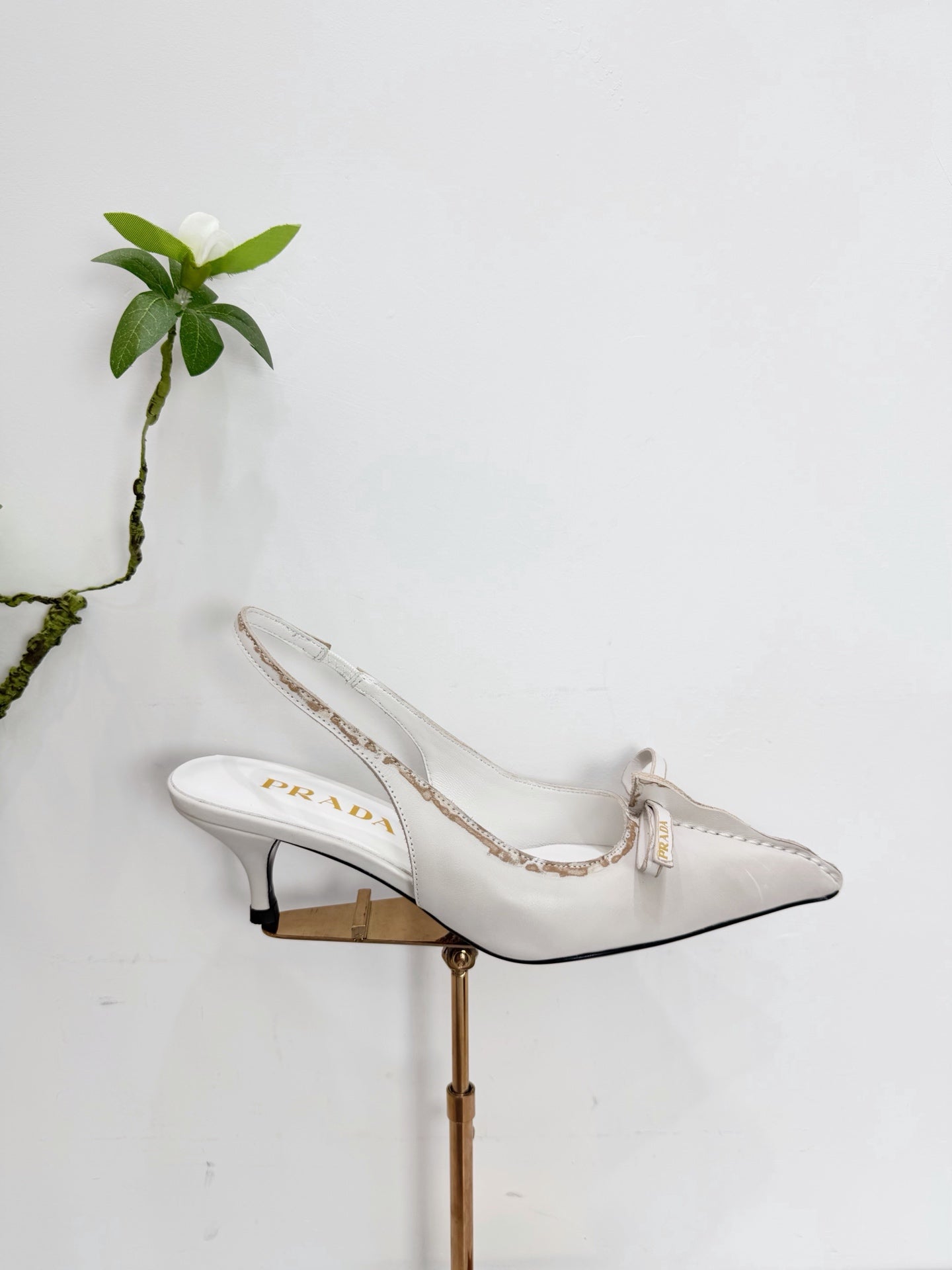 PRA 26SS Slingback 55 Ivory Beige Cowhide 592403