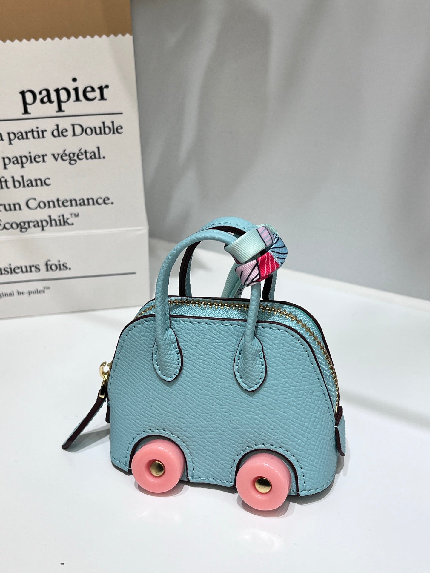 Hermès Bolide On Wheels Charm in Leather
