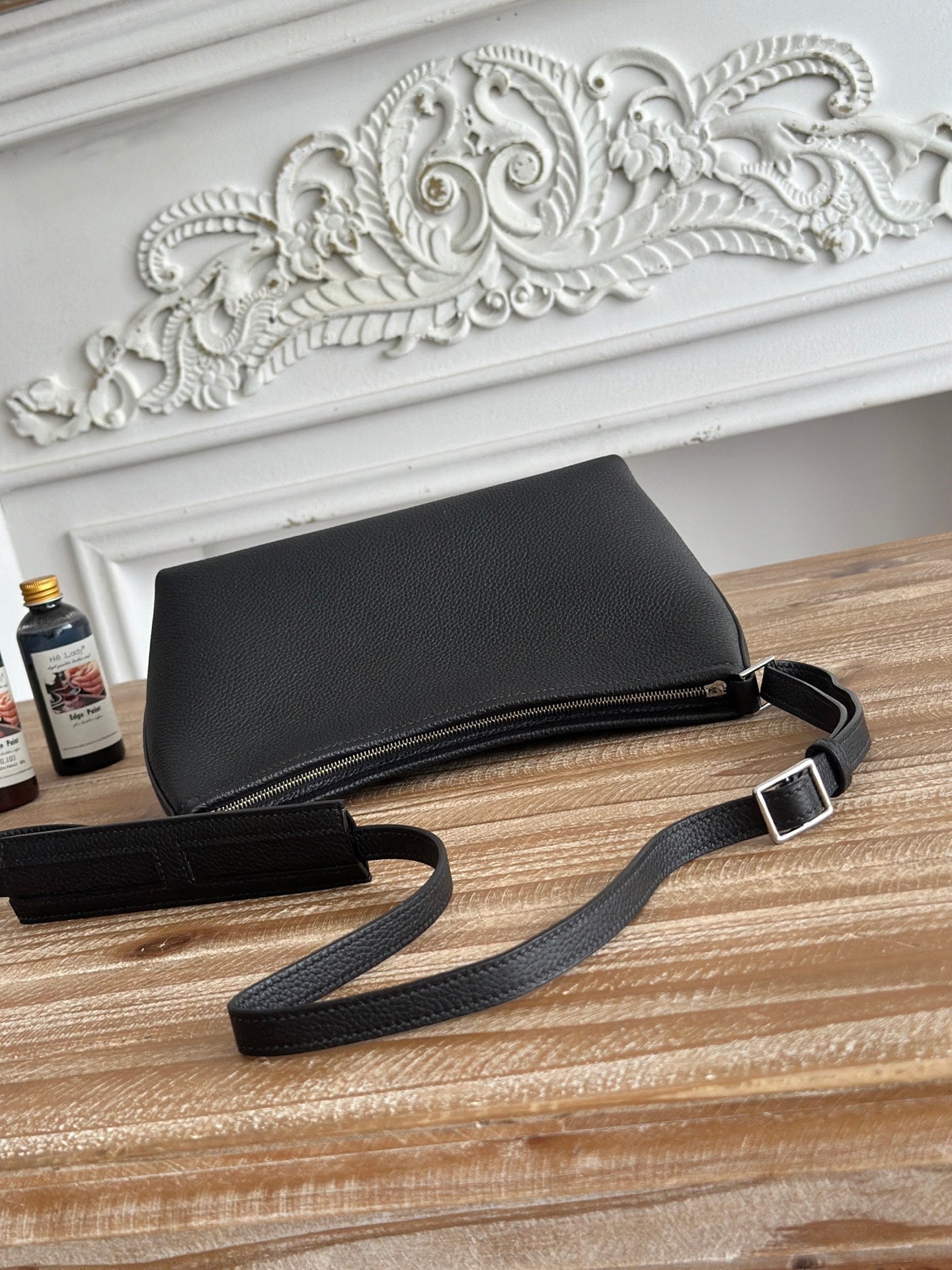 HM Berlingot Shoulder Bag Black Epsom Leather 270325