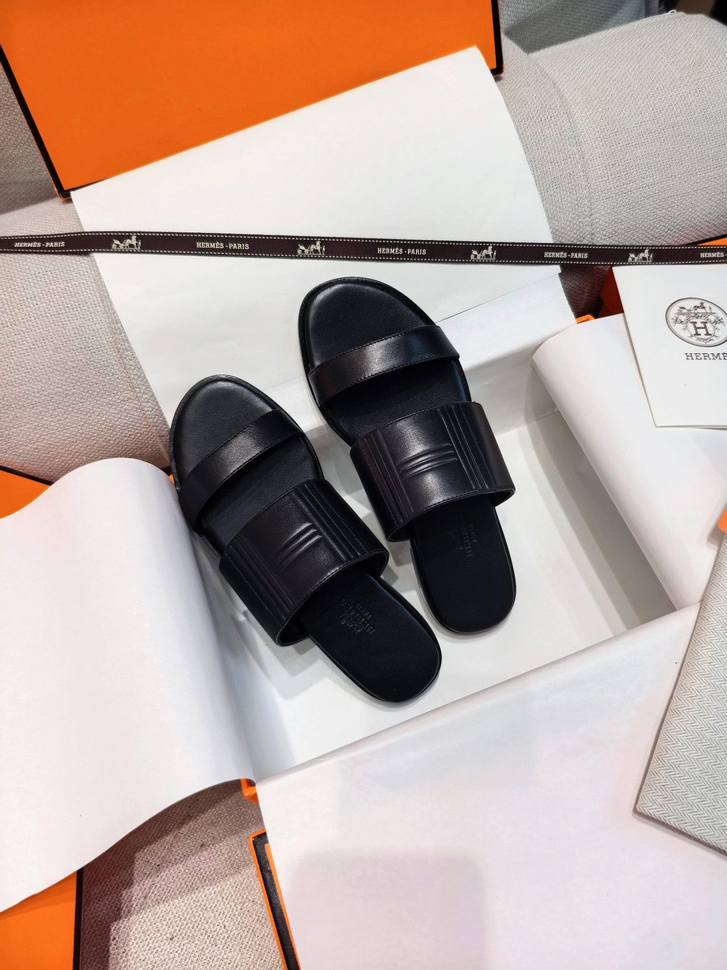 HM Mona Sandals Black Leather 799037