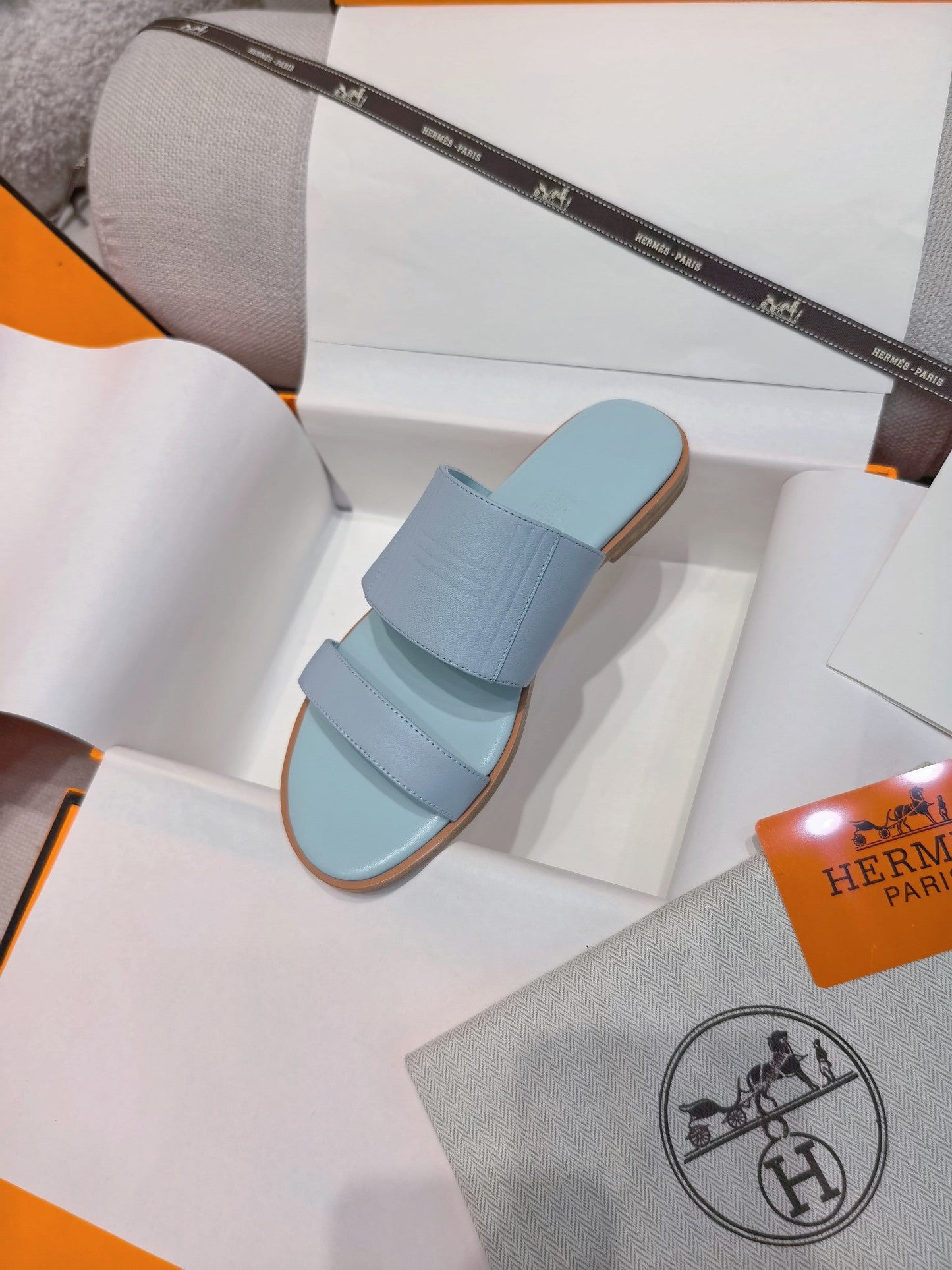 HM Mona Sandals Light Blue Leather 799039