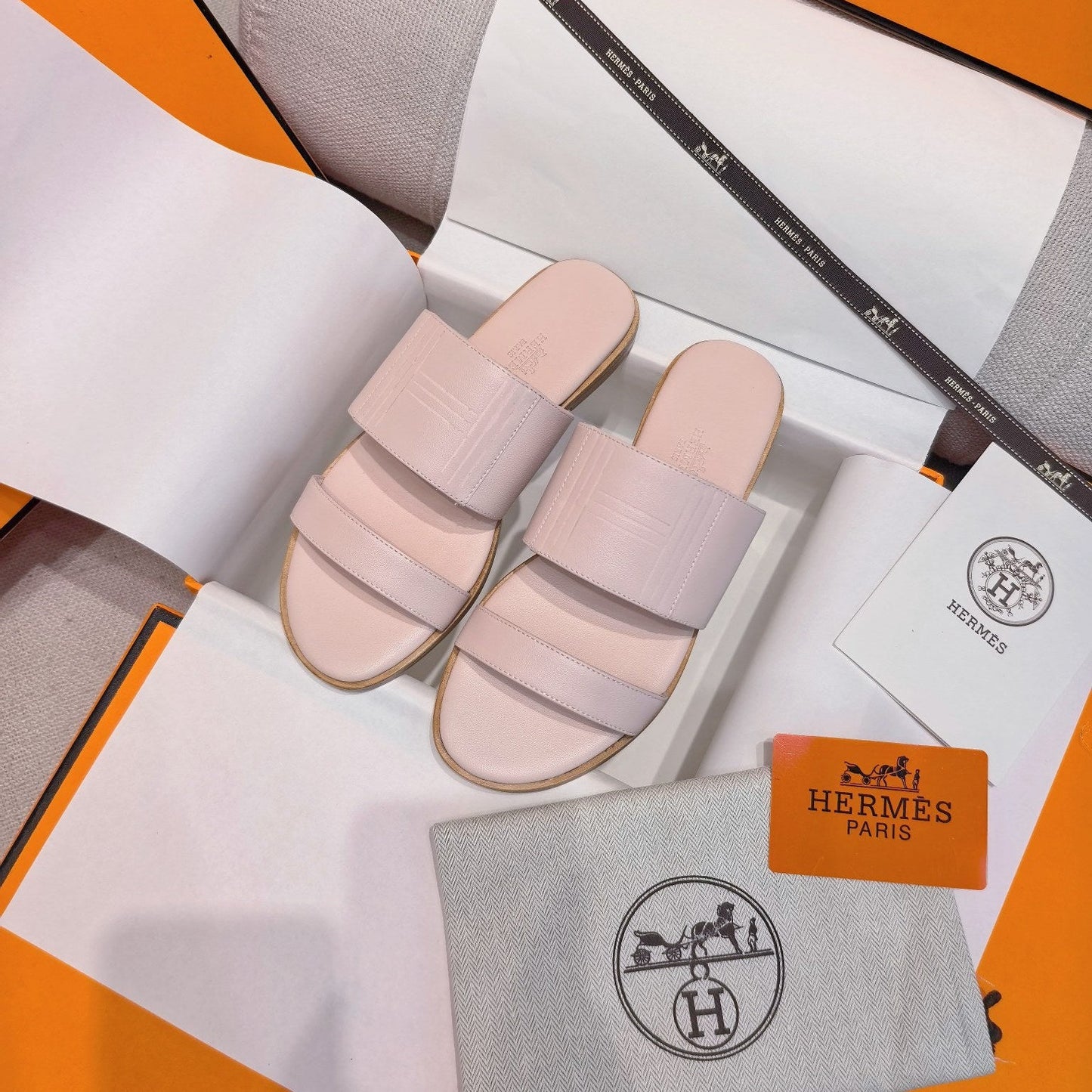 HM Mona Sandals Light Pink Leather 799040