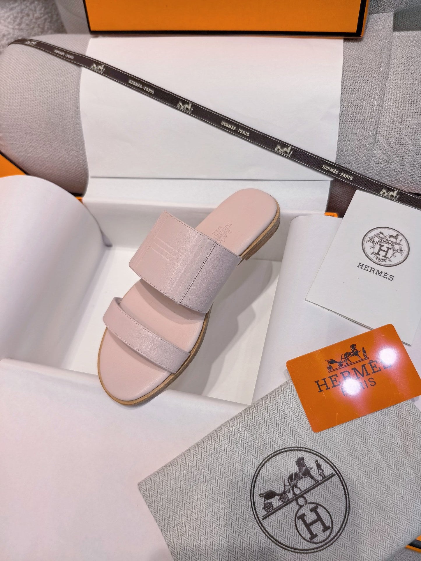 HM Mona Sandals Light Pink Leather 799040
