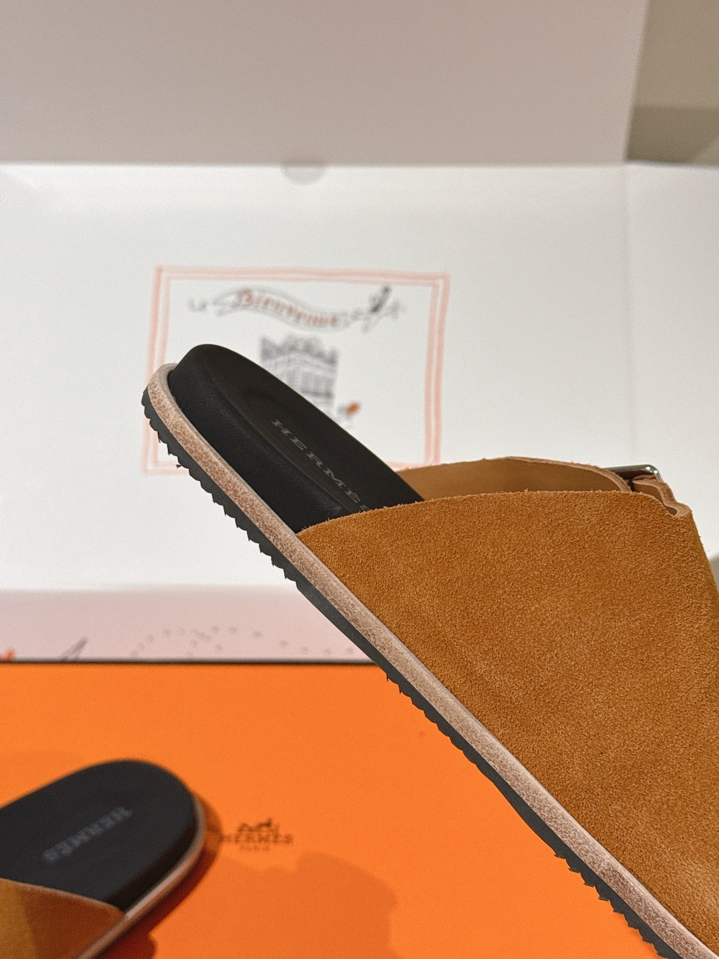 HM 26s Double Buckle Birkenstock Sandals Tan Suede 968908