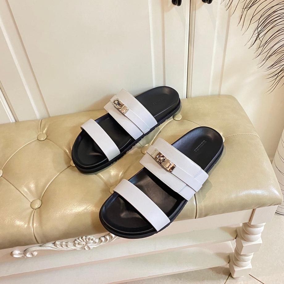 HM Jackson Sandal White Calfskin  958045