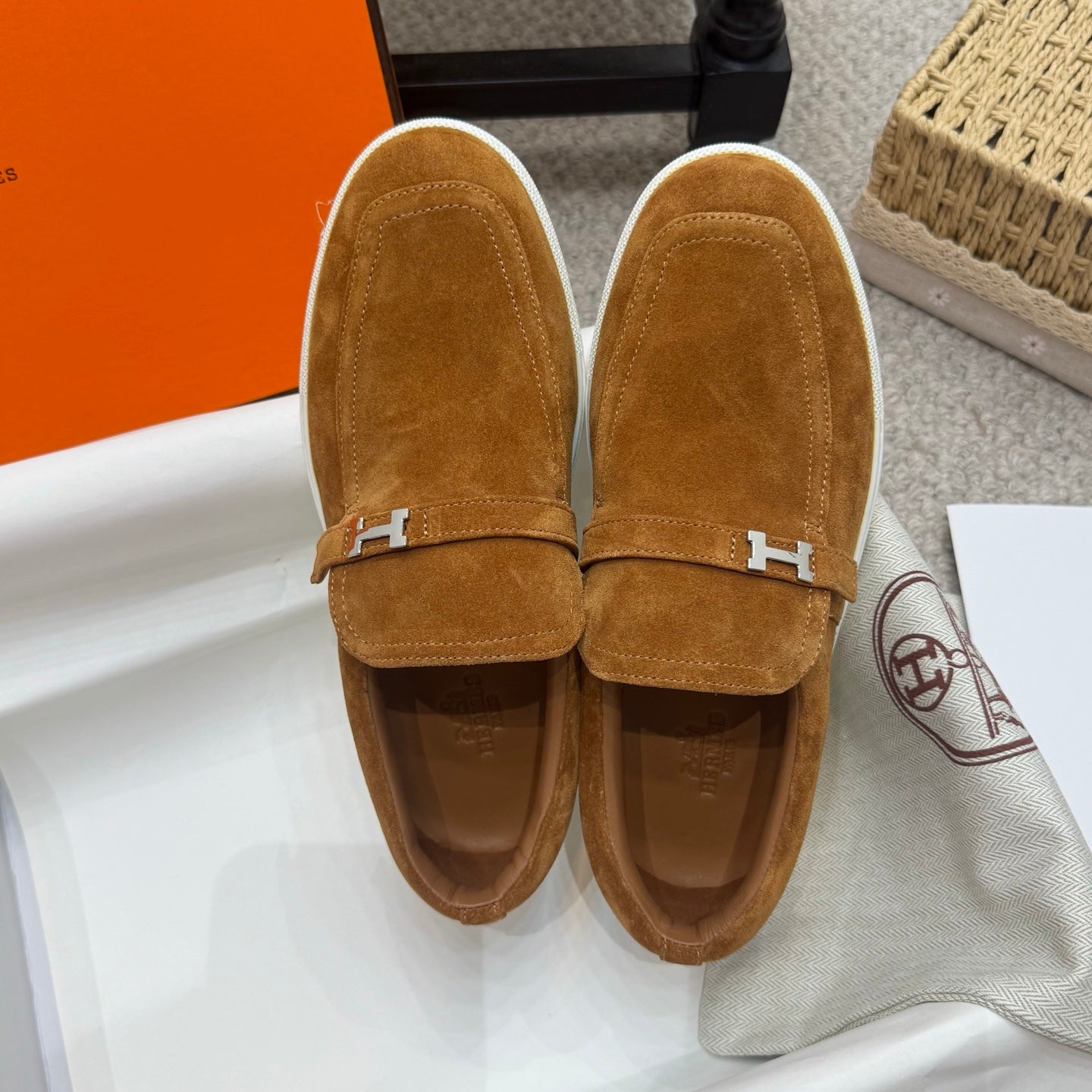 HM Job Loafers Brown Suede 523216