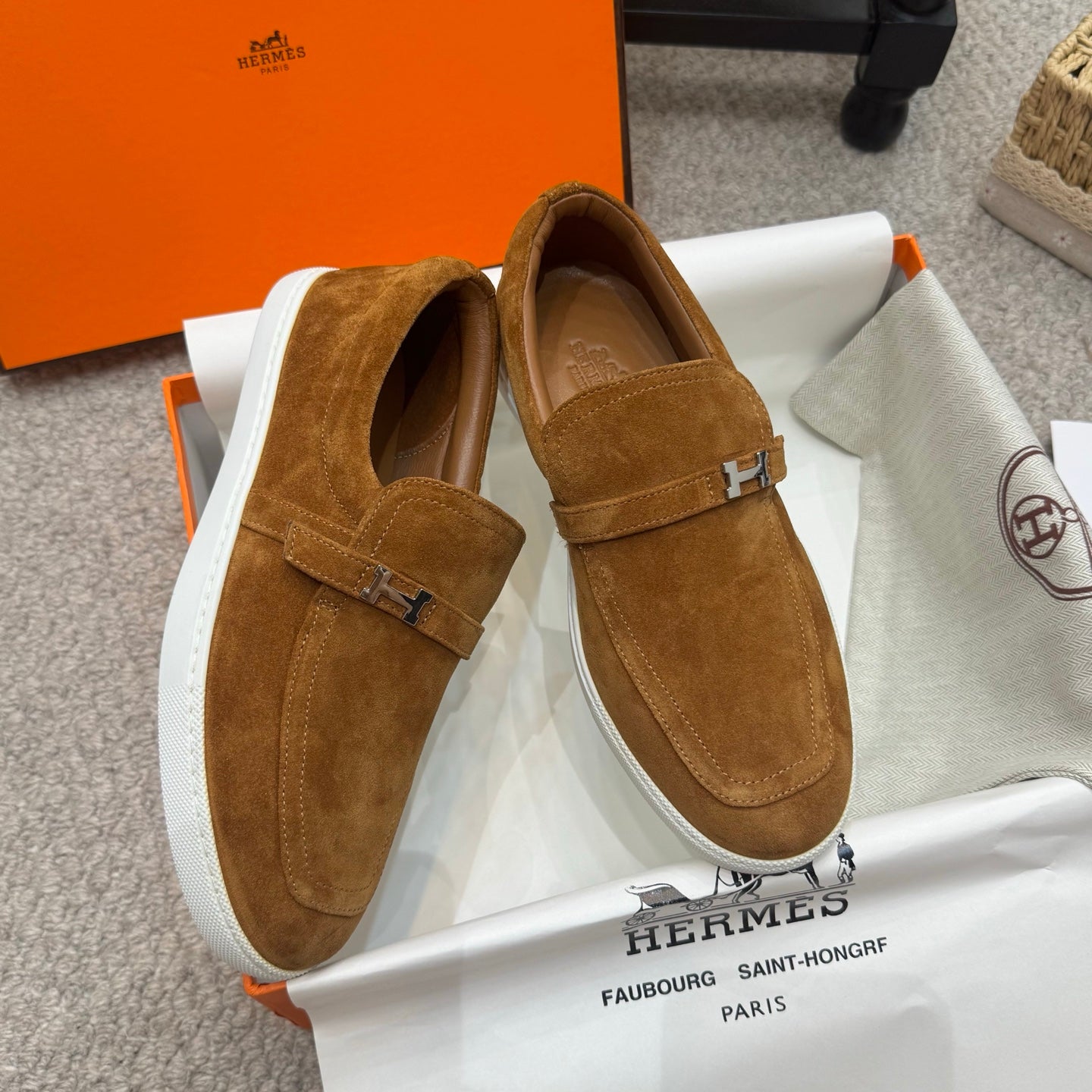 HM Job Loafers Brown Suede 523216