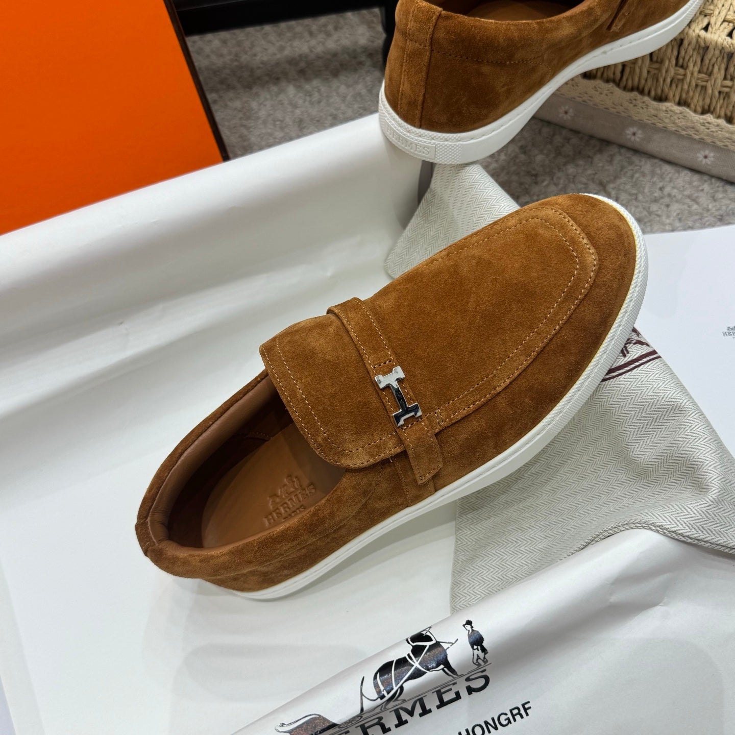 HM Job Loafers Brown Suede 523216