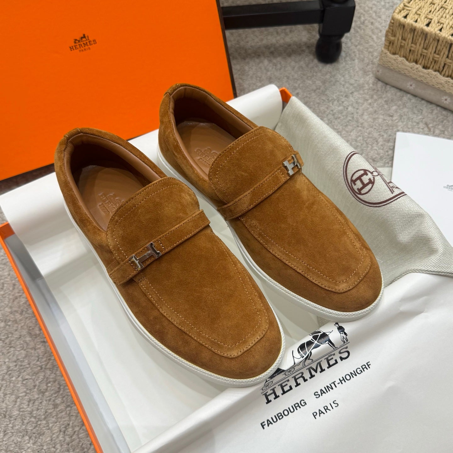 HM Job Loafers Brown Suede 523216