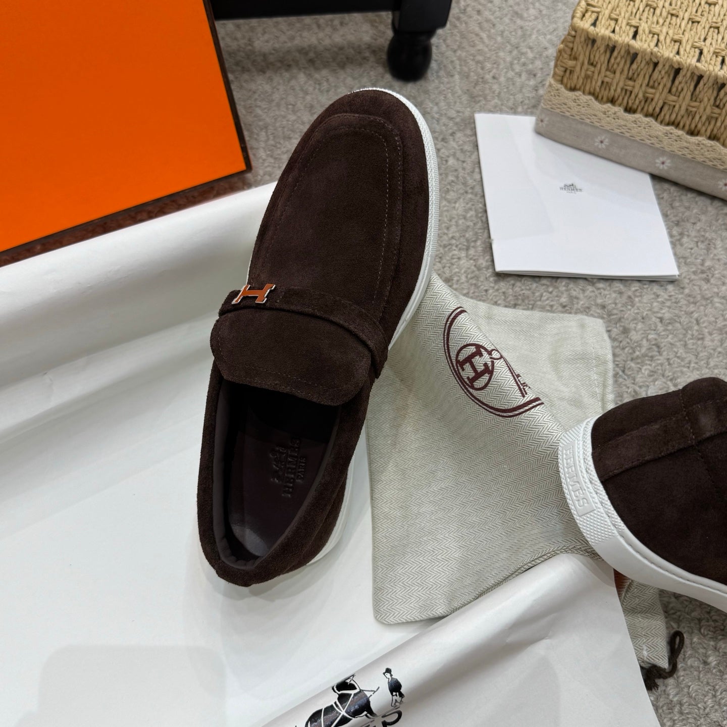 HM Job Loafers Dark Brown Suede 523221