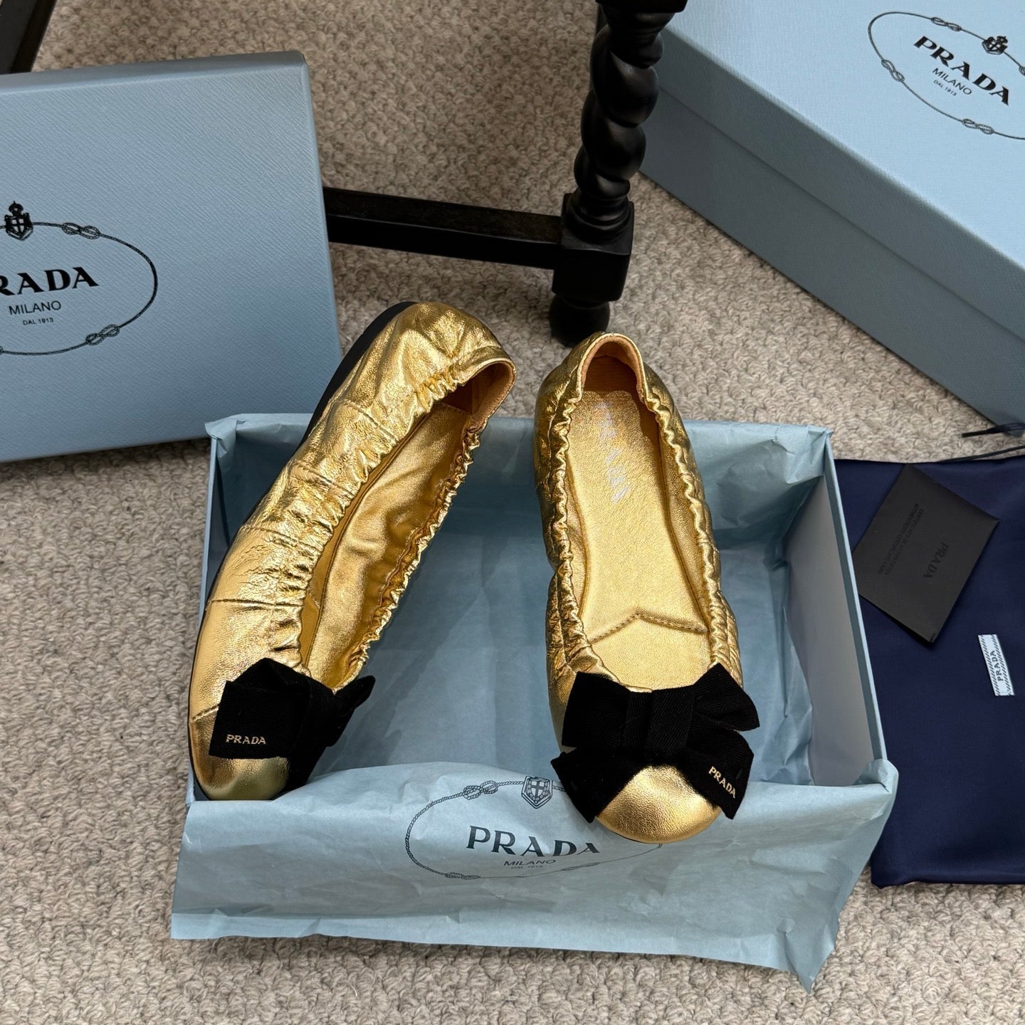 Pra 26s Ballet Flat Gold Sheepskin 635249