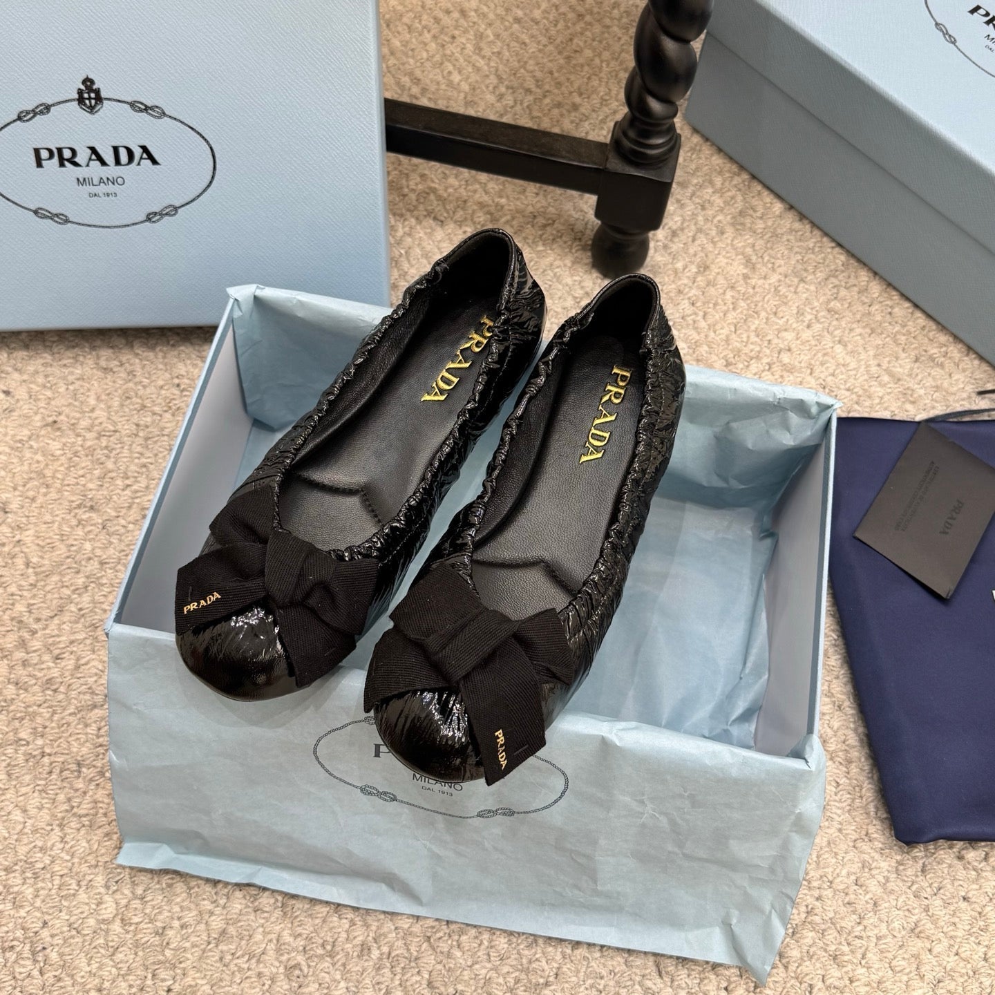 Pra 26s Ballet Flat Black Sheepskin 635250