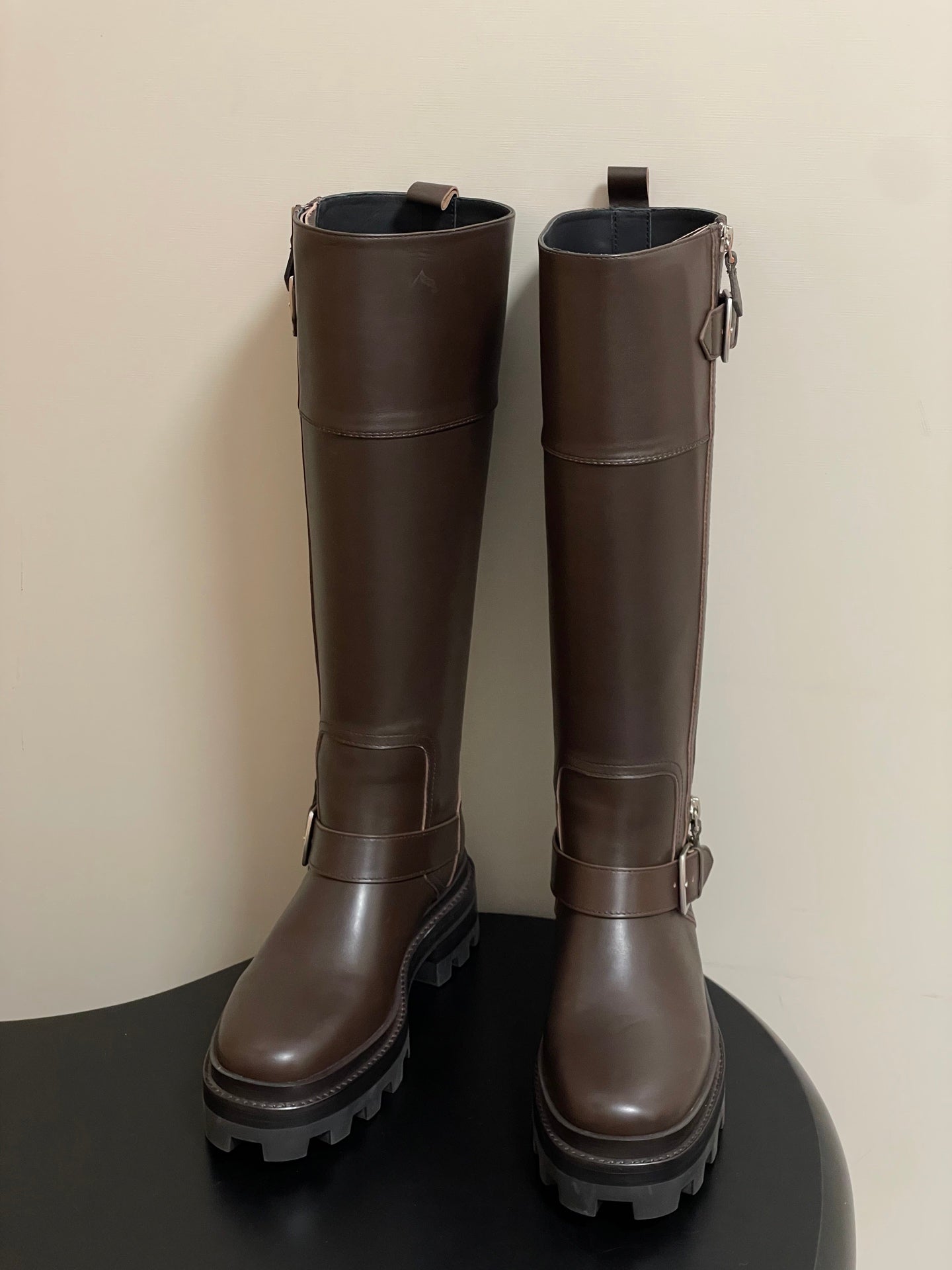 HM Jumping Boots 50mm Dark Brown Edge Lock Calfskin