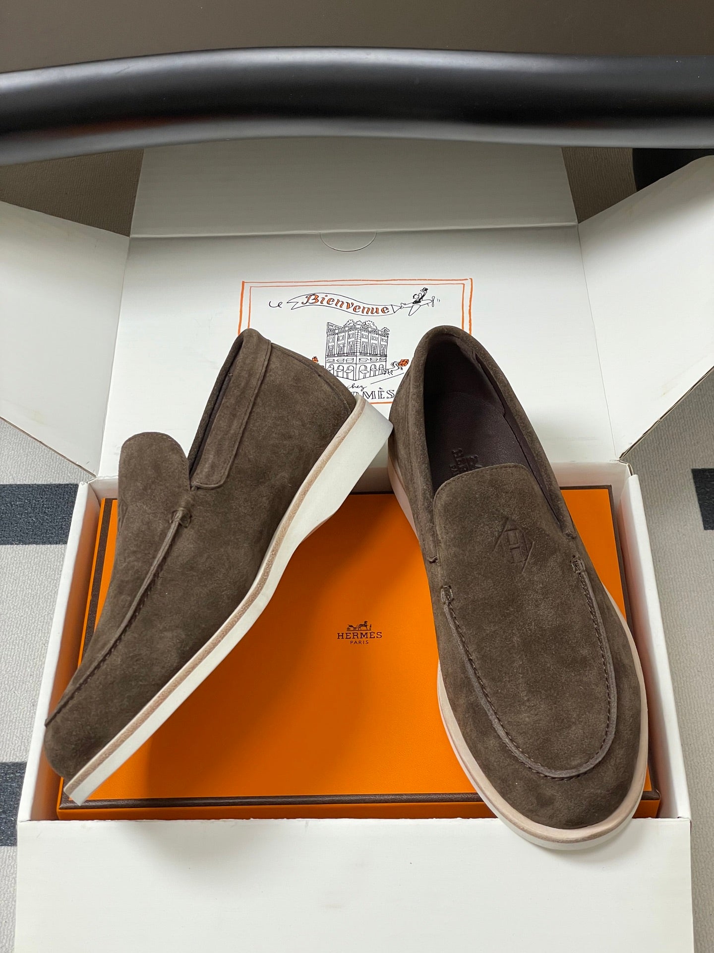 HM Low Loafers Dark Brown  Suede 593662