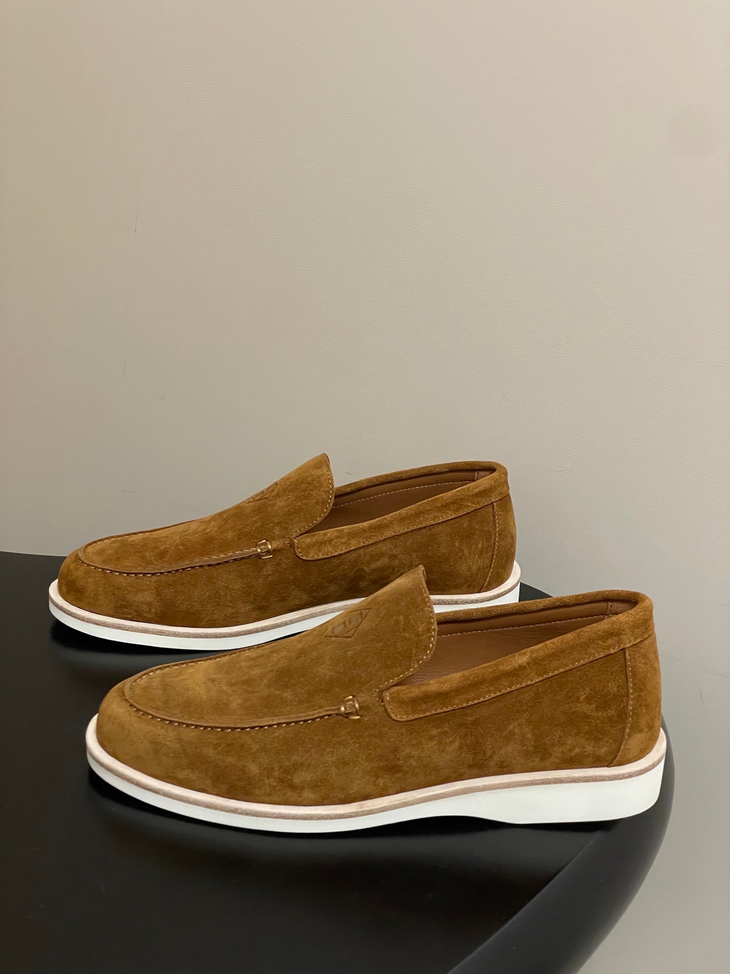 HM Low Loafers Dark Brown Suede 593668