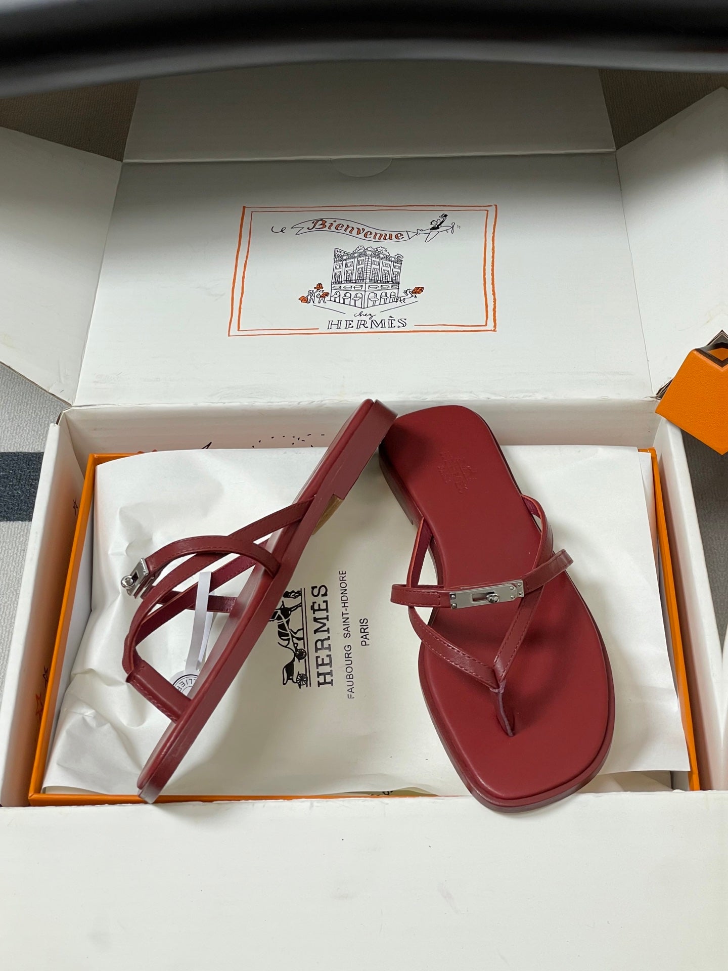 HM Miss Sandal Burgundy Calfskin 593791