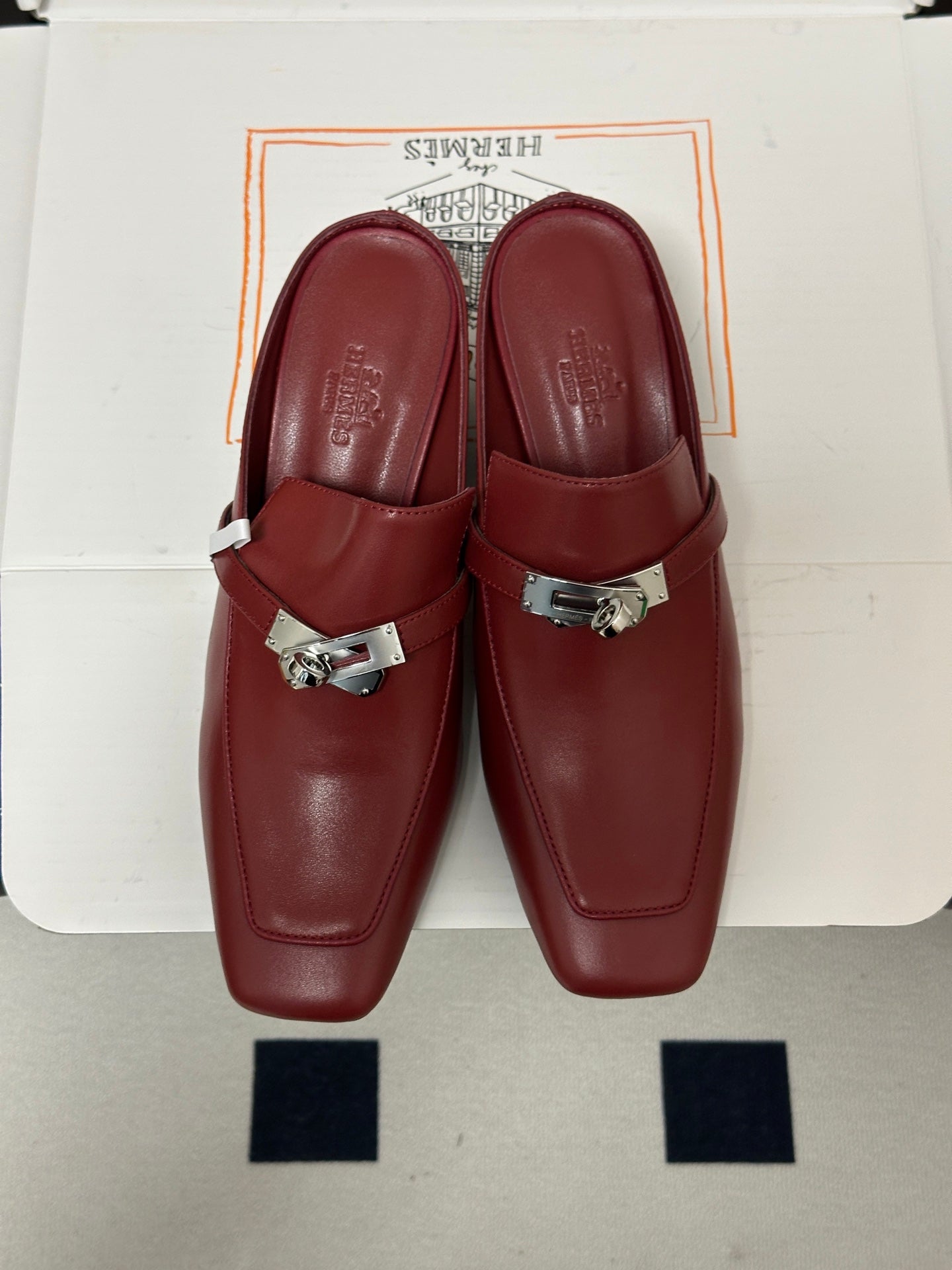 HM Blossom Mule 65mm Burgundy Sheepskin 902907