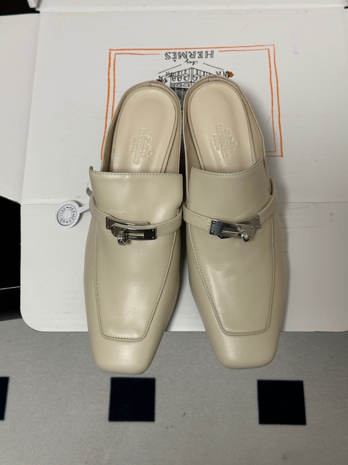 HM Blossom Mule 65mm Beige Sheepskin 902908