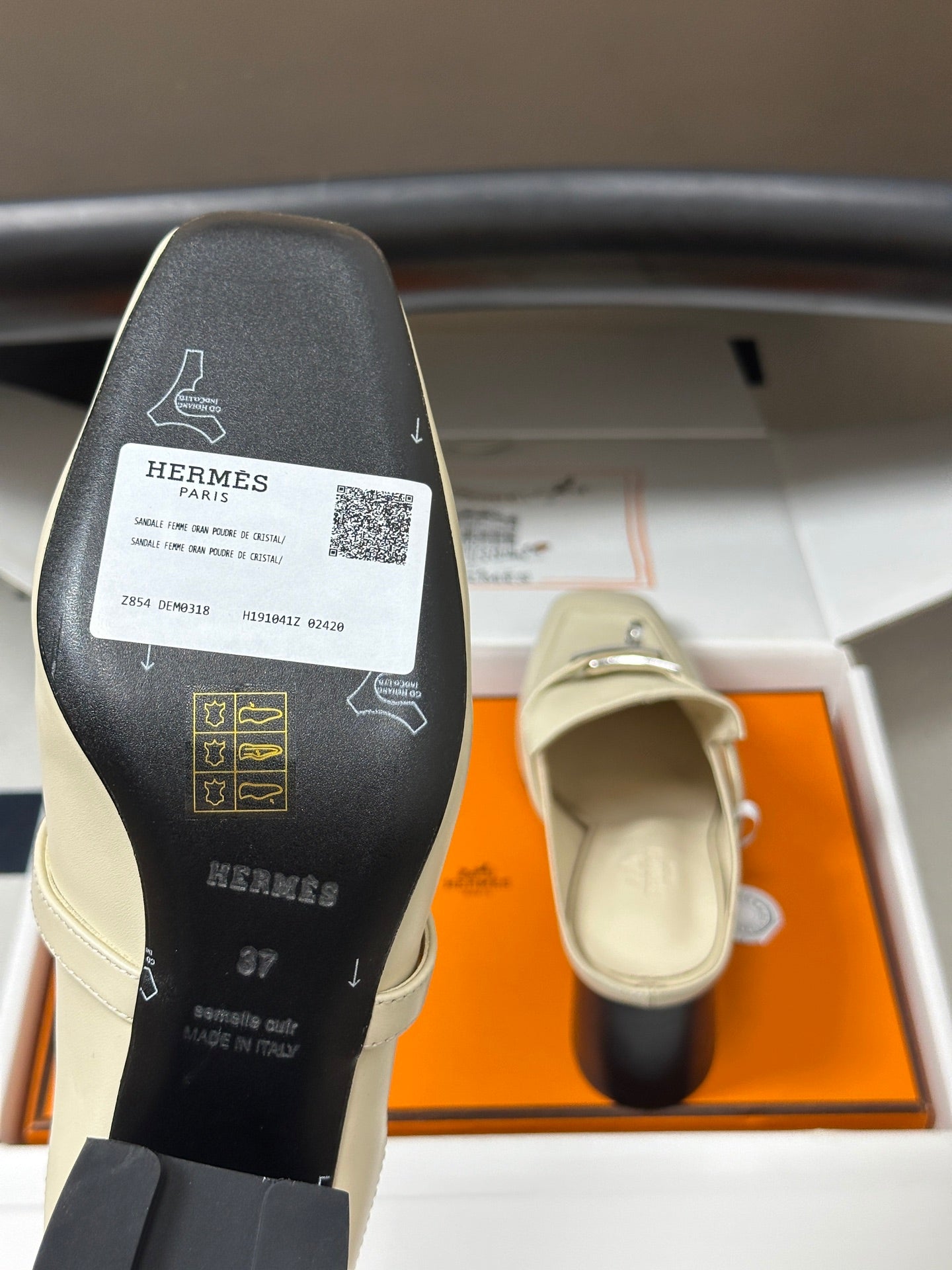 HM Blossom Mule 65mm Beige Sheepskin 902908