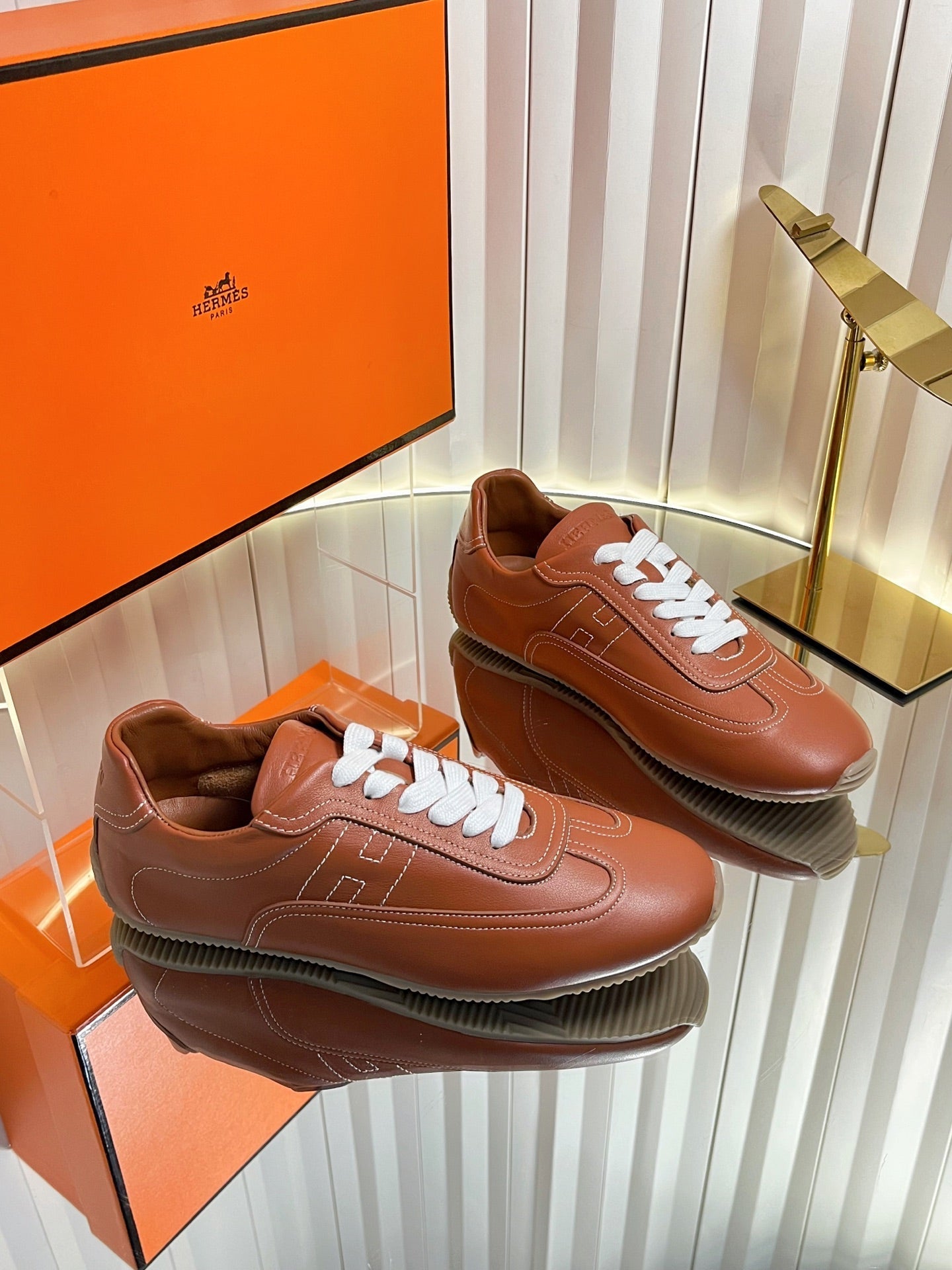 HM May Derby Shoes Brown Calfskin 616145