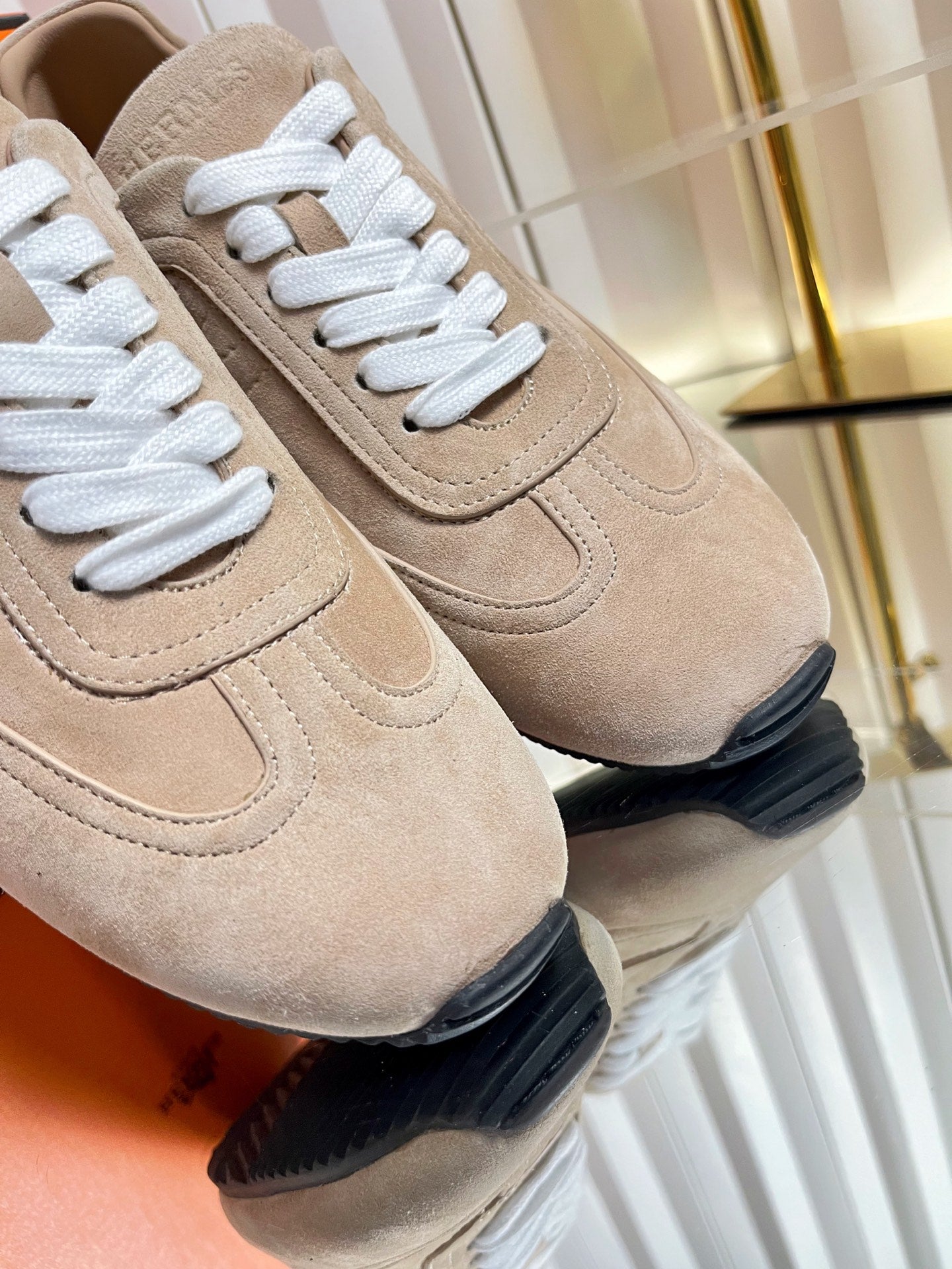 HM May Derby Shoes Taupe Suede 616149