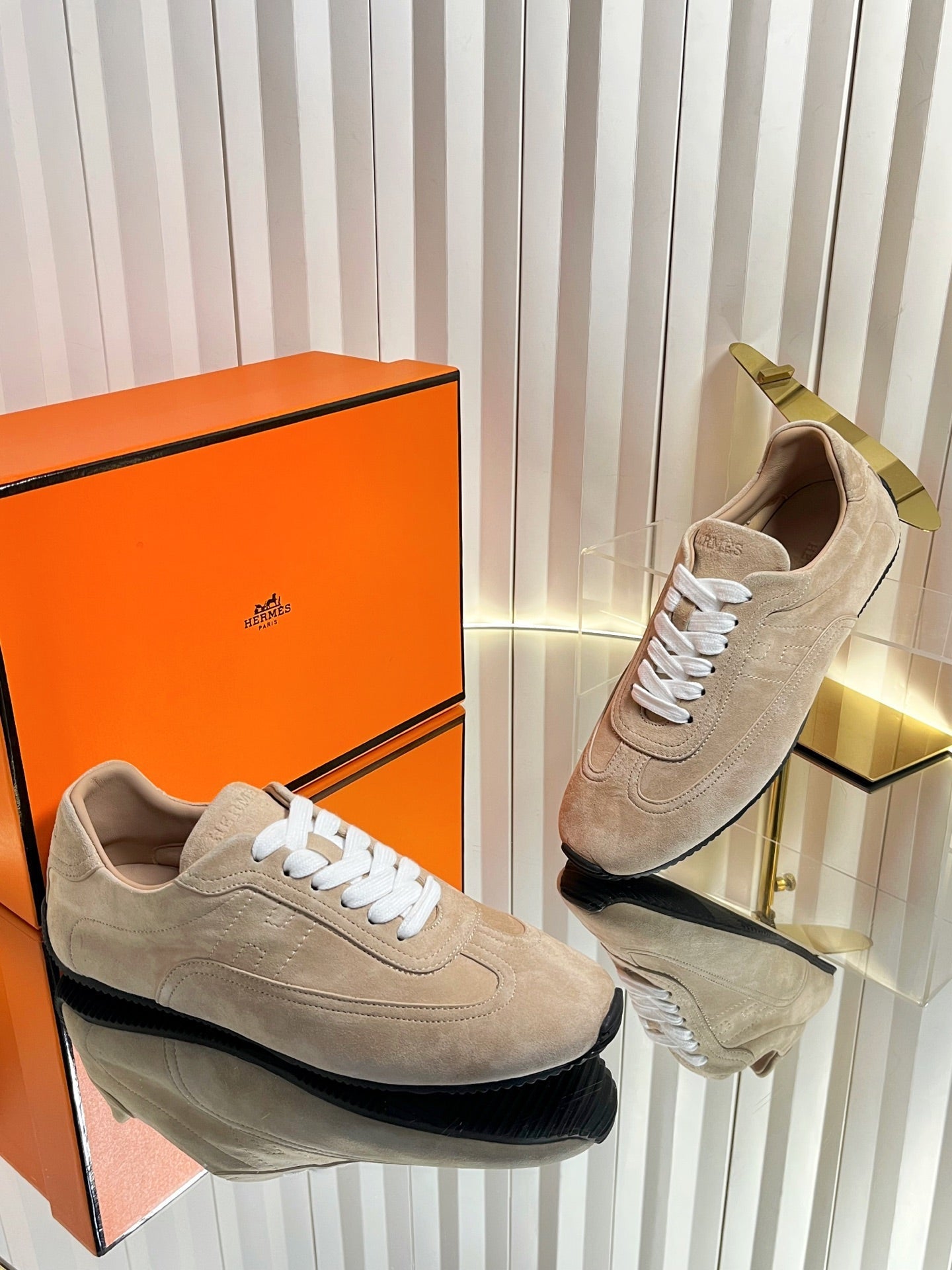 HM May Derby Shoes Taupe Suede 616149