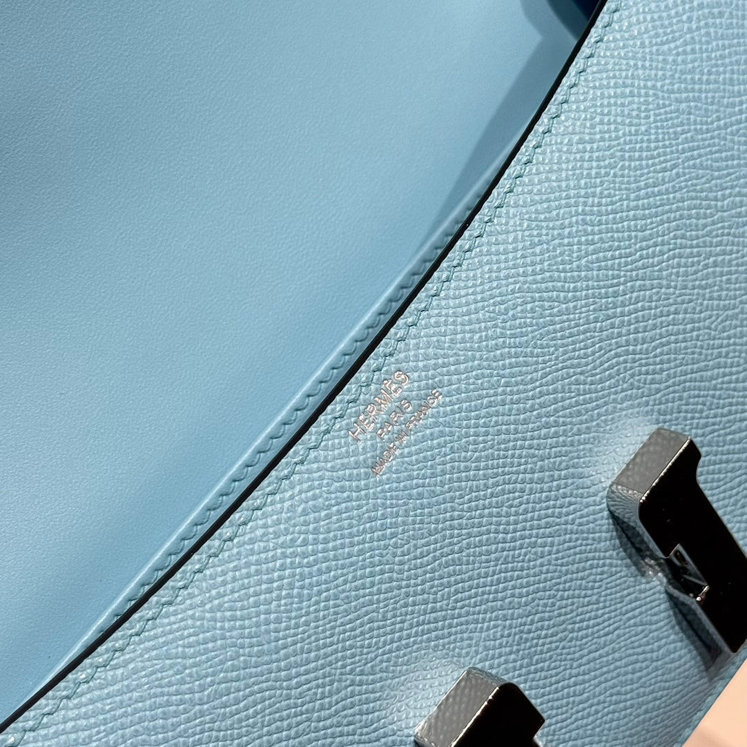 HM Constance Elan 24 Day Sky Blue Epsom Silver Hardware 237339
