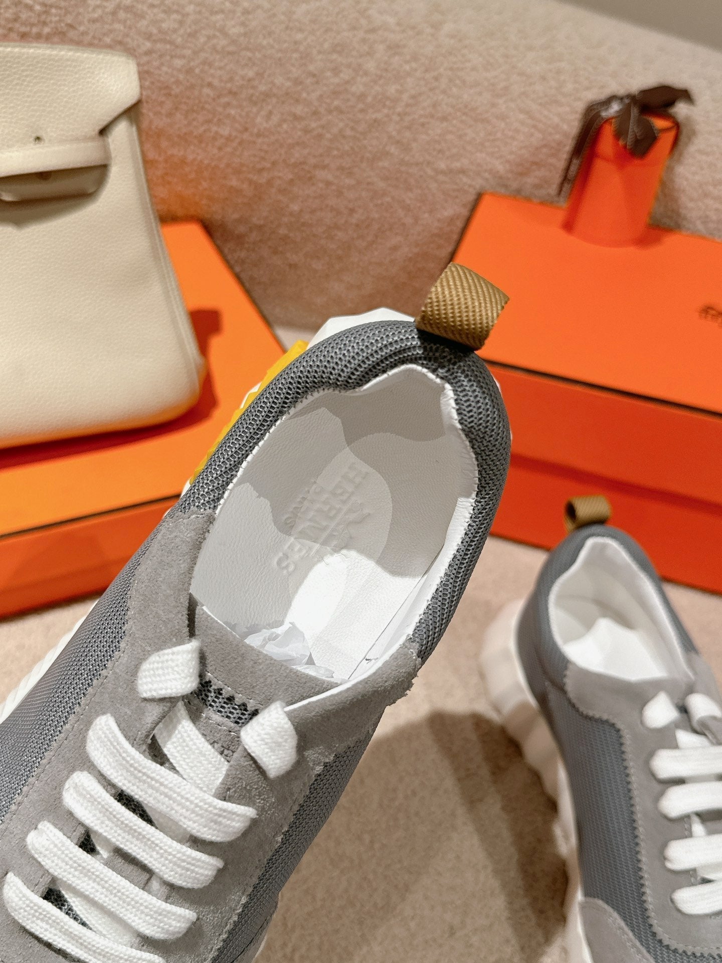 HM Mainland Sneaker In Ash Gray Suede And Shark Gray Breathable Mesh Fabric 959350
