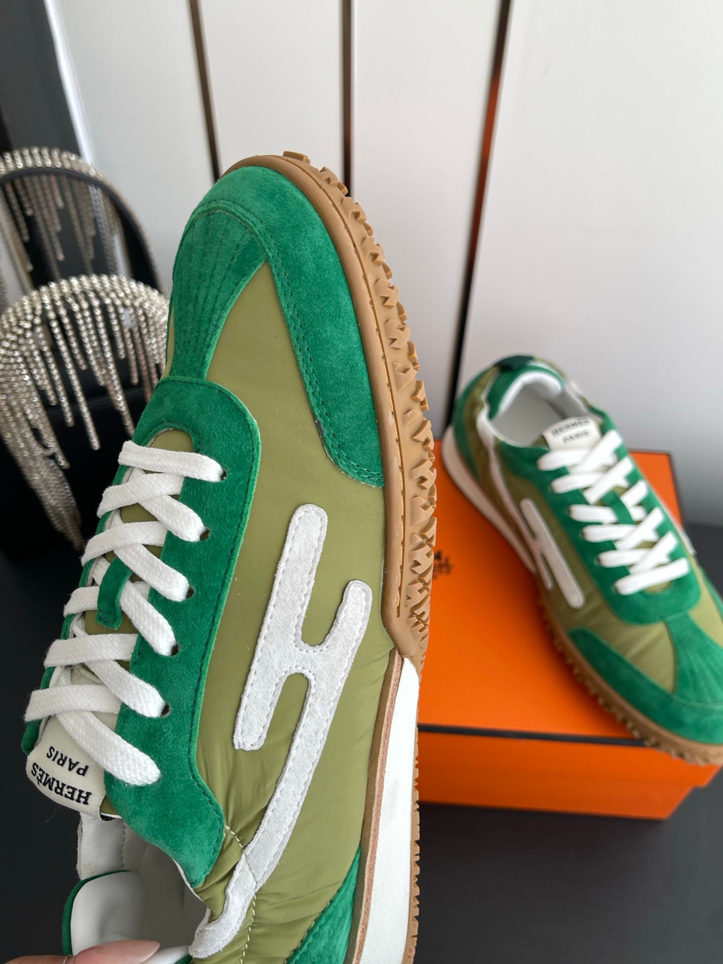 HM Jet Sneaker Green Suede 739992