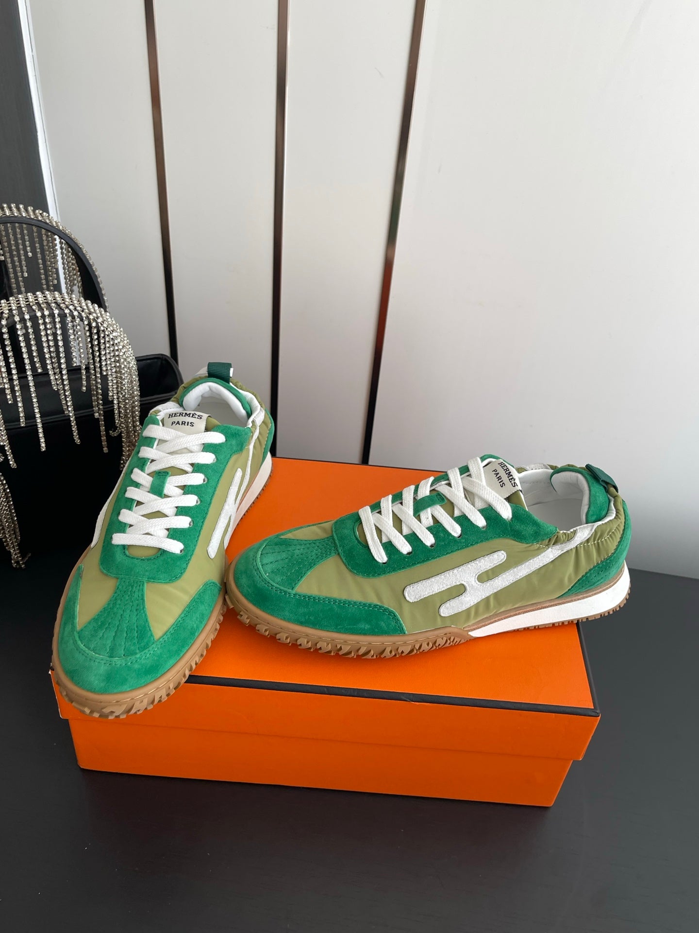 HM Jet Sneaker Green Suede 739992