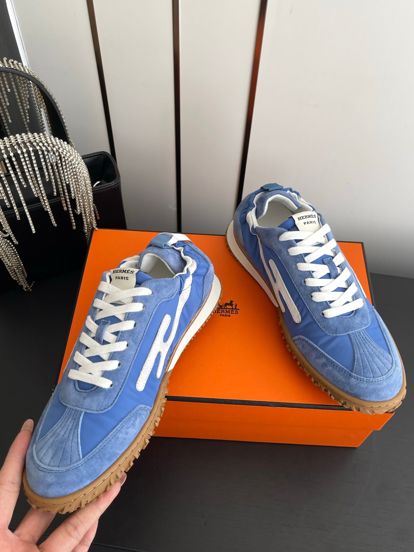 HM Jet Sneaker Blue White Suede 739996