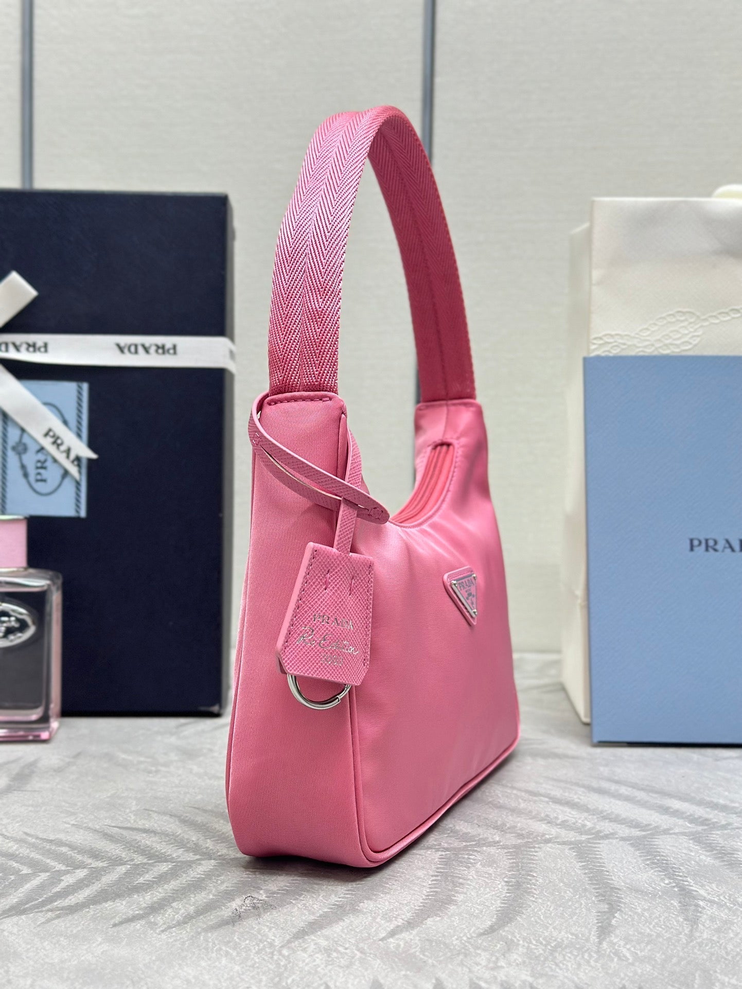 Prada Re-Edition 2000 Mini Bag Hot Pink Nylon 293850