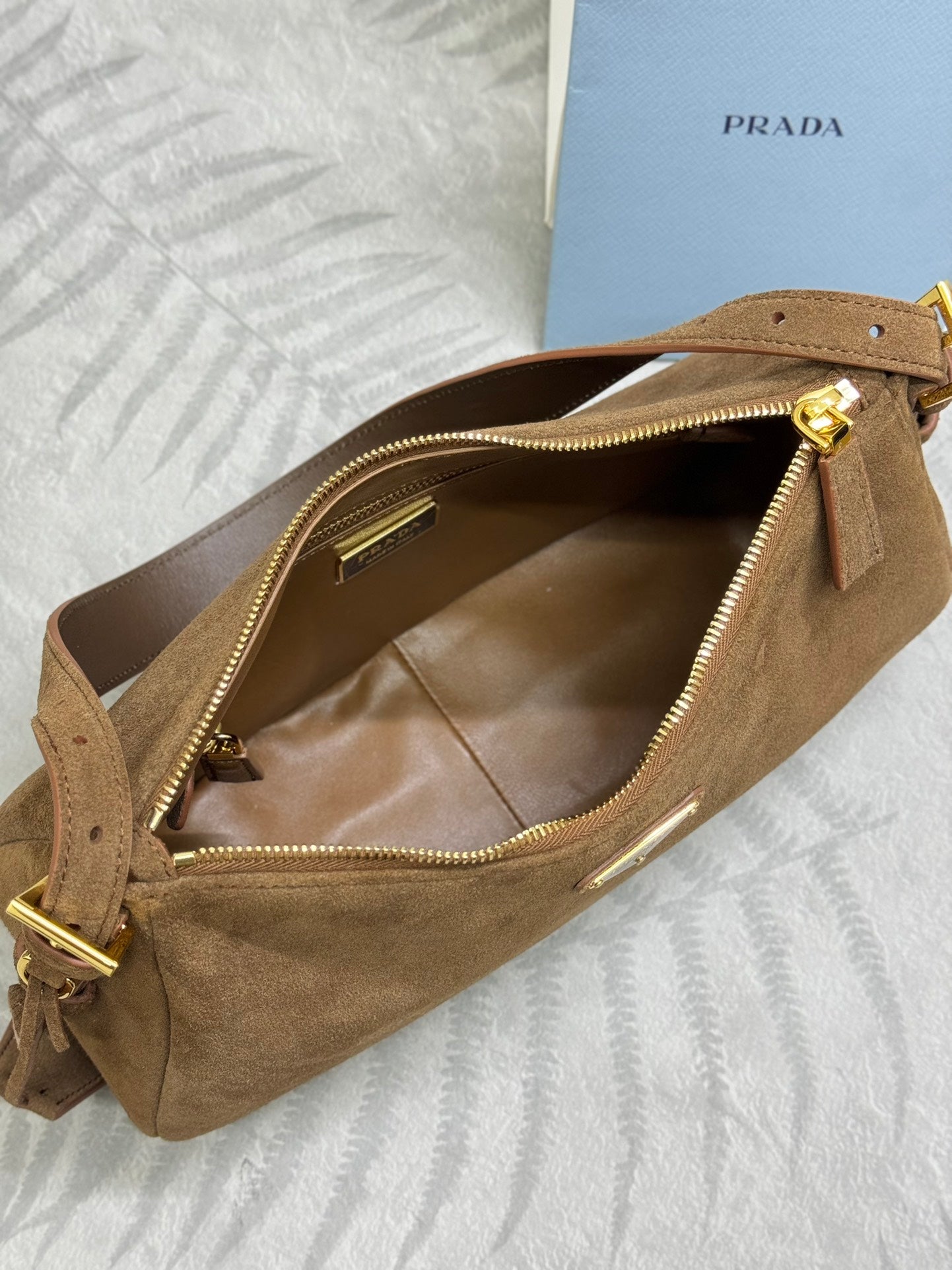 Pra Aimée Crossbodybag Brown Nubuck Leather