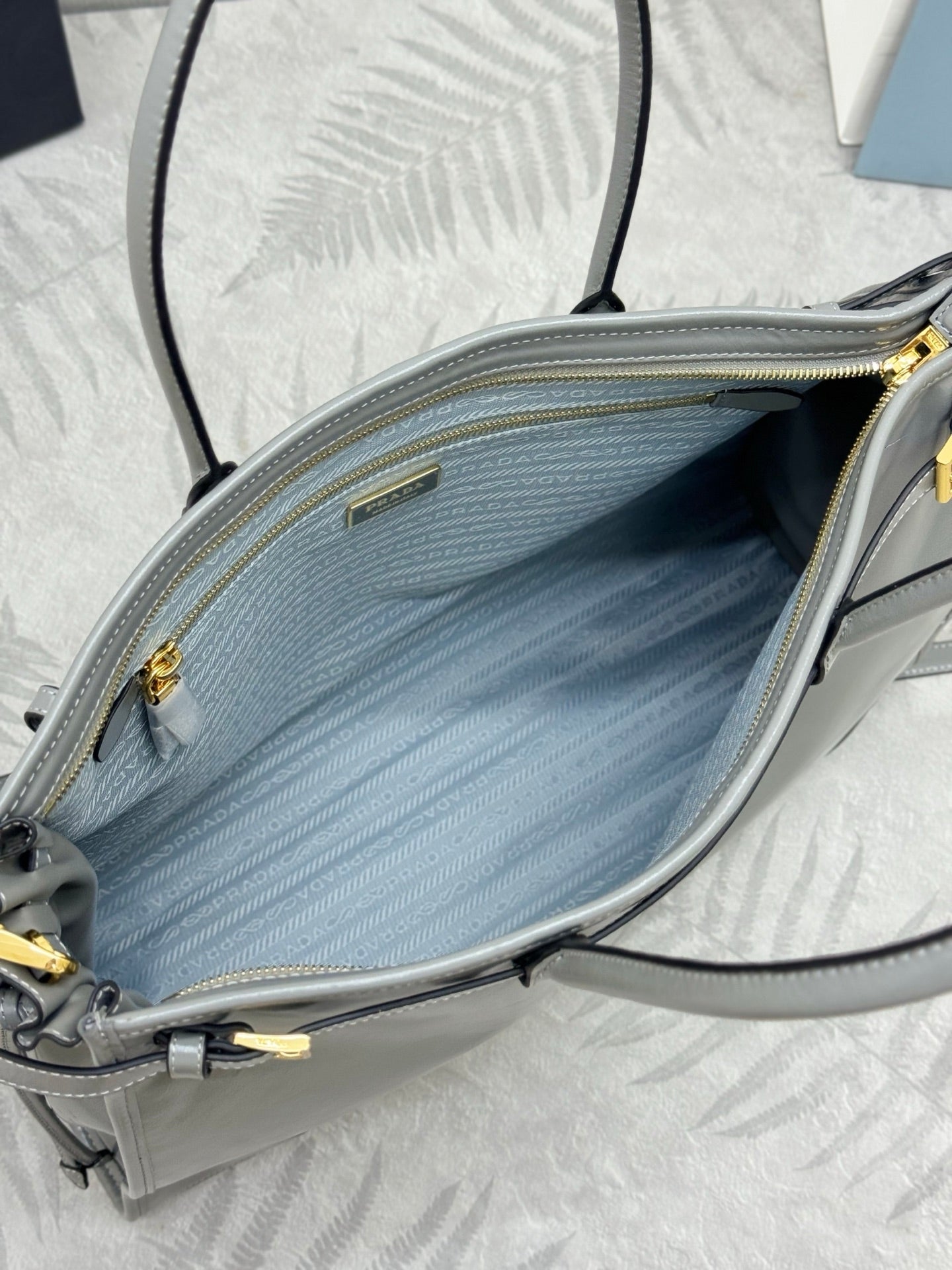 Prada Bonnie Extra-Large 42cm Grey Calfskin