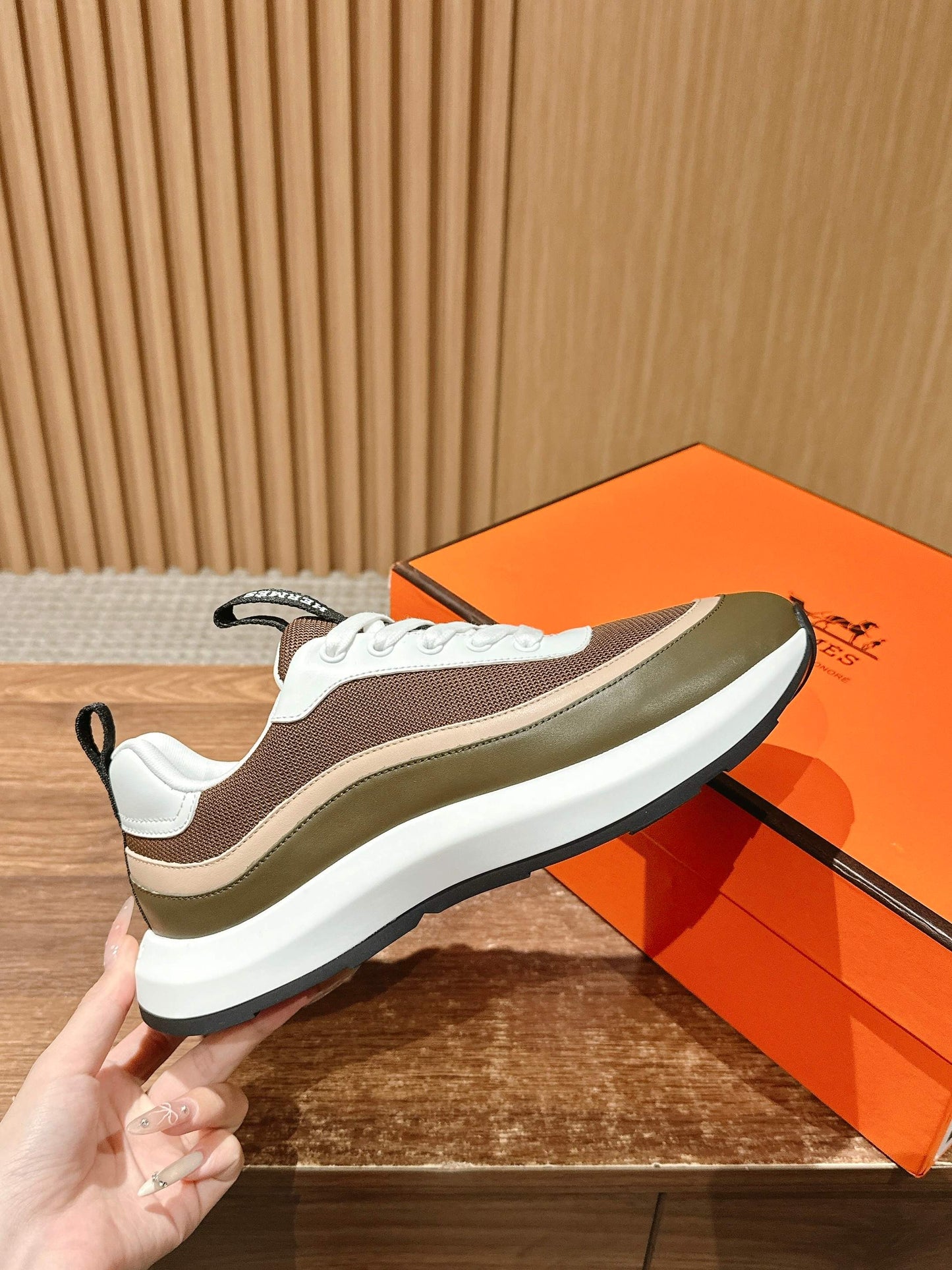 HM Gramme Sneaker Brown Mesh 317601