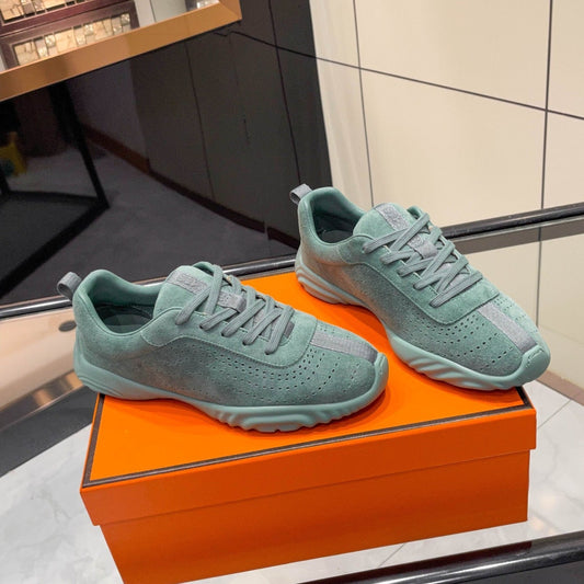 HM 26s Neon Sneaker Sage Green Suede 846401