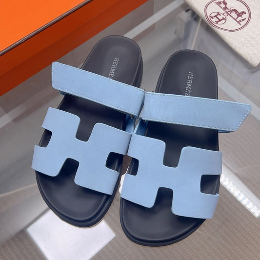 HM Chypre Sandal Stale Blue Suede 827516