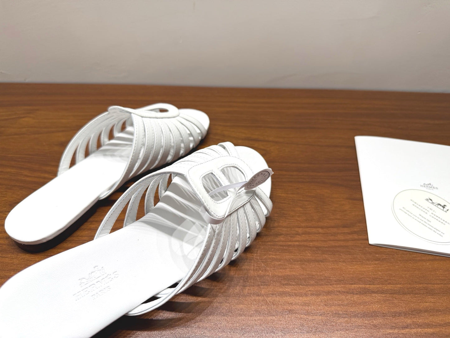 HM Noria Sandals White Leather 849476