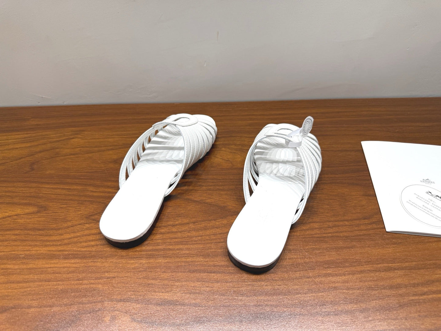 HM Noria Sandals White Leather 849476