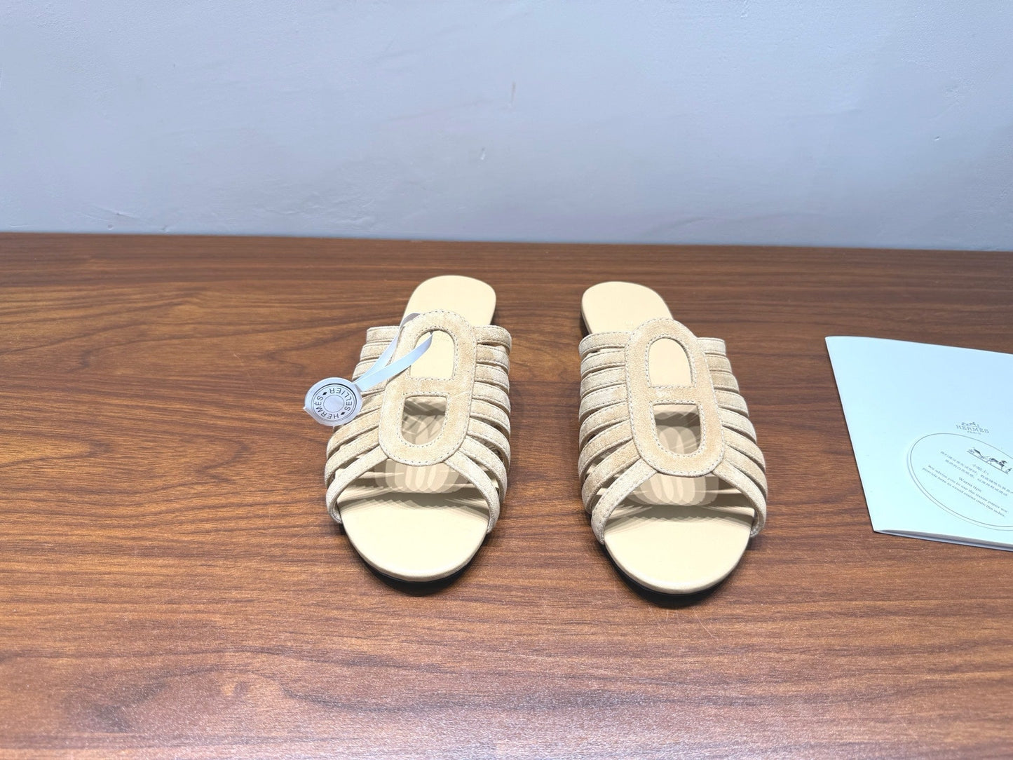 HM Noria Sandals Light Khaki Suede 849479